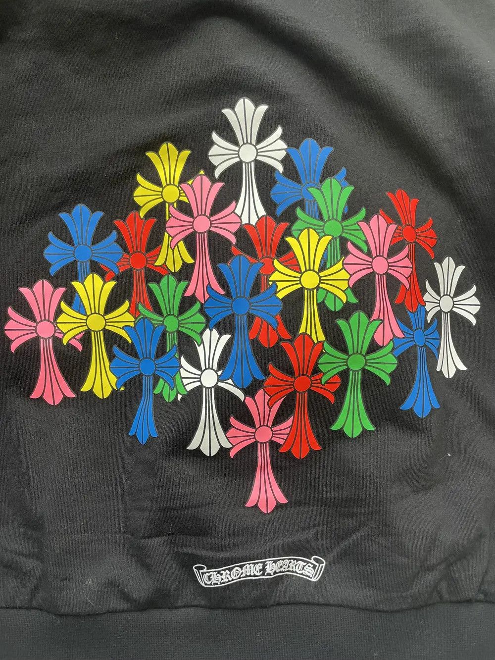 Chrome Hearts Chrome Hearts Multi-Color Cross Logo Black Zip Up Hoodie Size US L / EU 52-54 / 3 - 8 Thumbnail