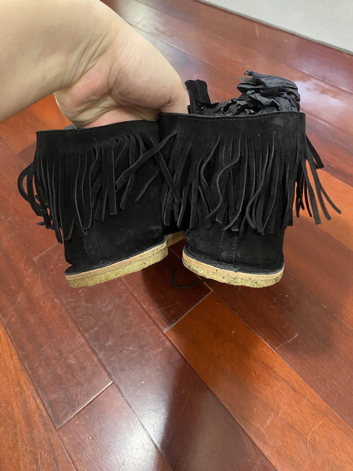Saint Laurent Paris × Yves Saint Laurent Saint Laurent Nino Fringed boots Size US 7.5 / EU 40-41 - 4 Thumbnail