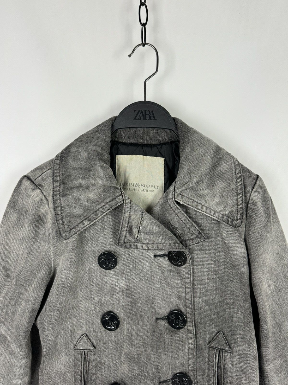 Denim & Supply Ralph Lauren Denim and Supply Ralph Lauren Washed Denim Peacoat Size XS / US 0-2 / IT 36-38 - 4 Thumbnail