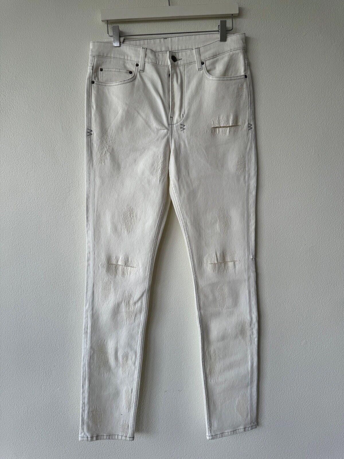 Ksubi new Ksubi mens denim jean chitch 32 stitches white ivory Size US 32 / EU 48 - 1 Thumbnail