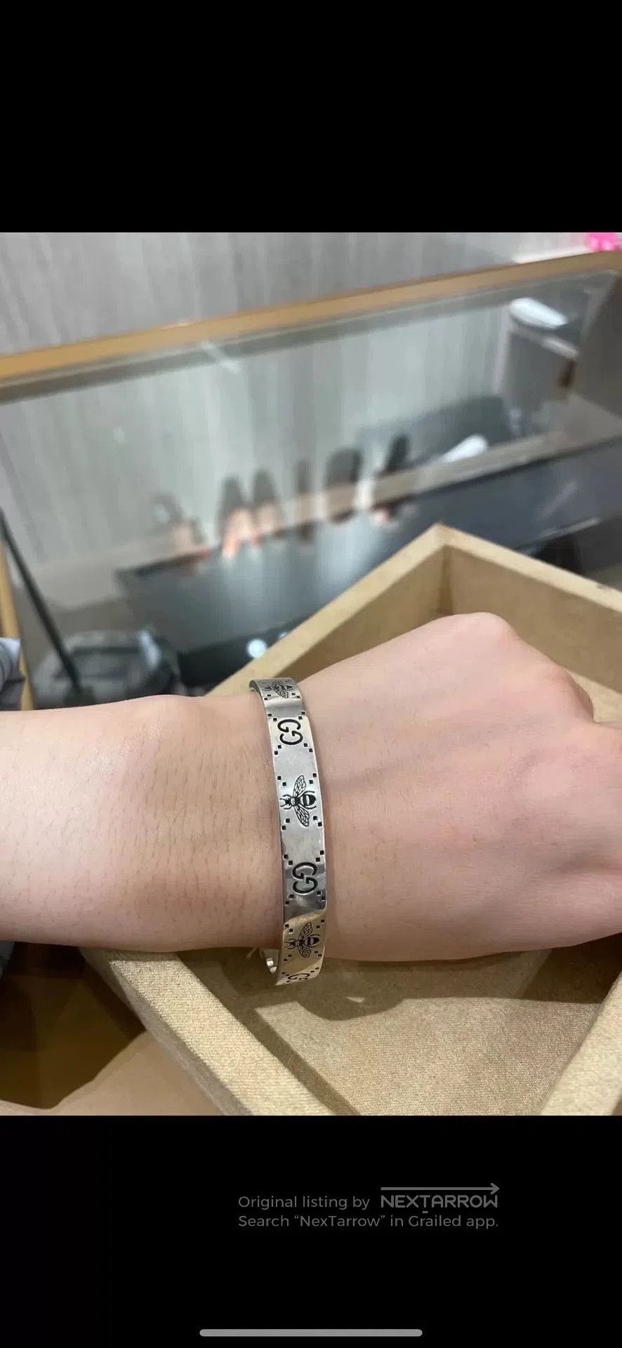 Gucci Gucci 925 Silver Unisex Bee GG Bracelet. Size ONE SIZE - 8 Thumbnail