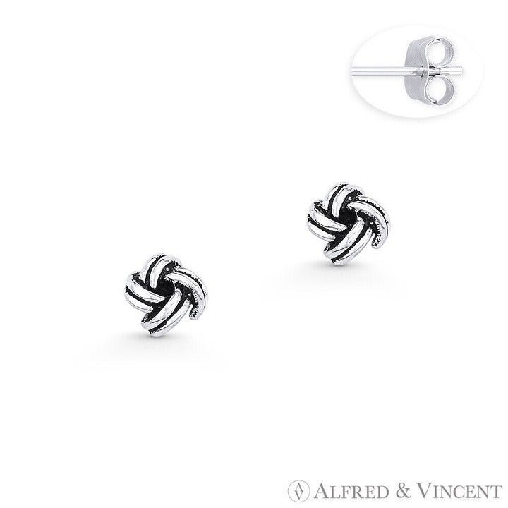 Other Love Knot Charm Stud Earrings in .925 Sterling Silver Size ONE SIZE - 1 Preview