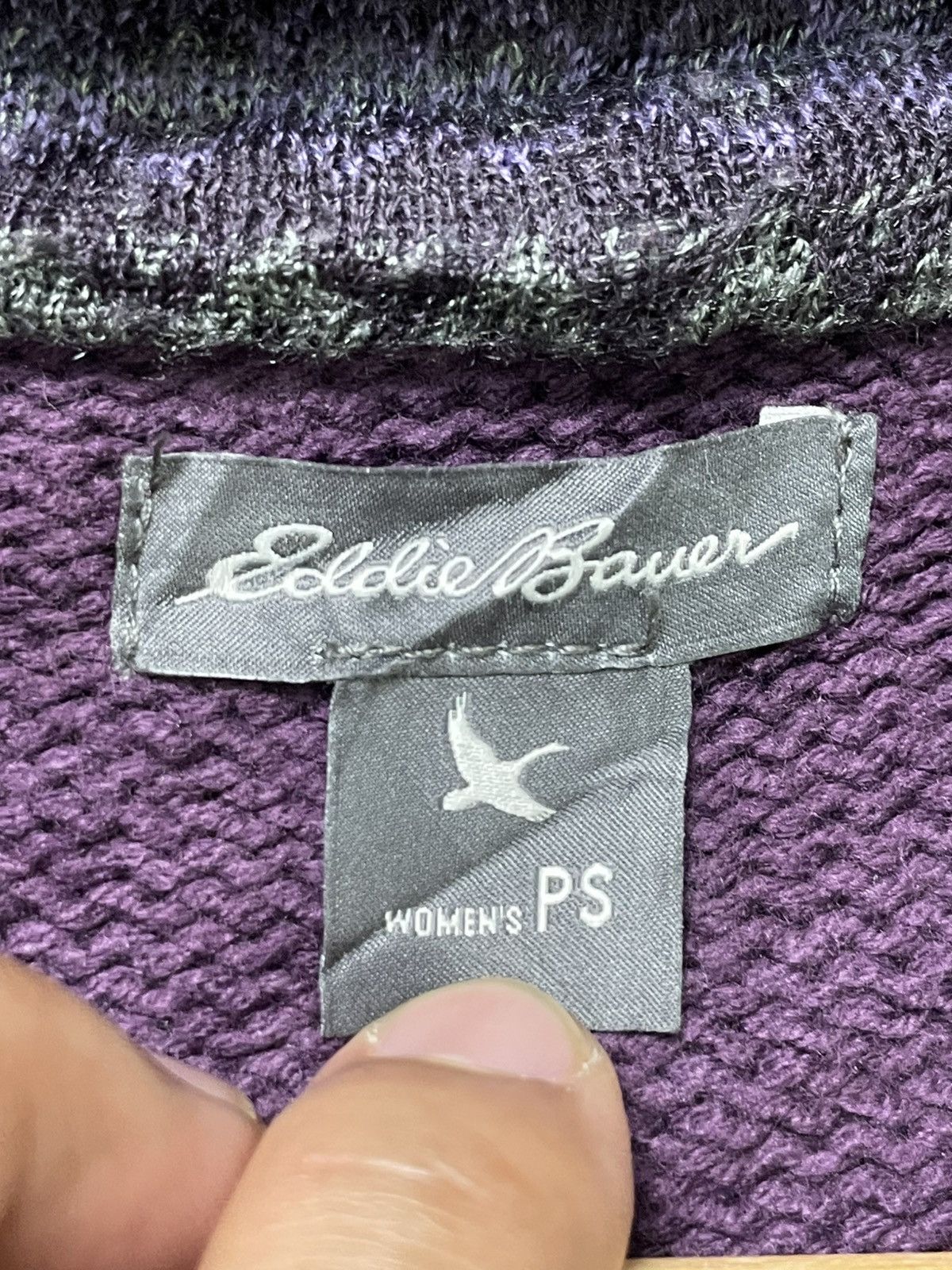 Designer × Eddie Bauer × Vintage Eddie Bauer x Vintage Knitted Hoodie (43) Size US S / EU 44-46 / 1 - 5 Thumbnail