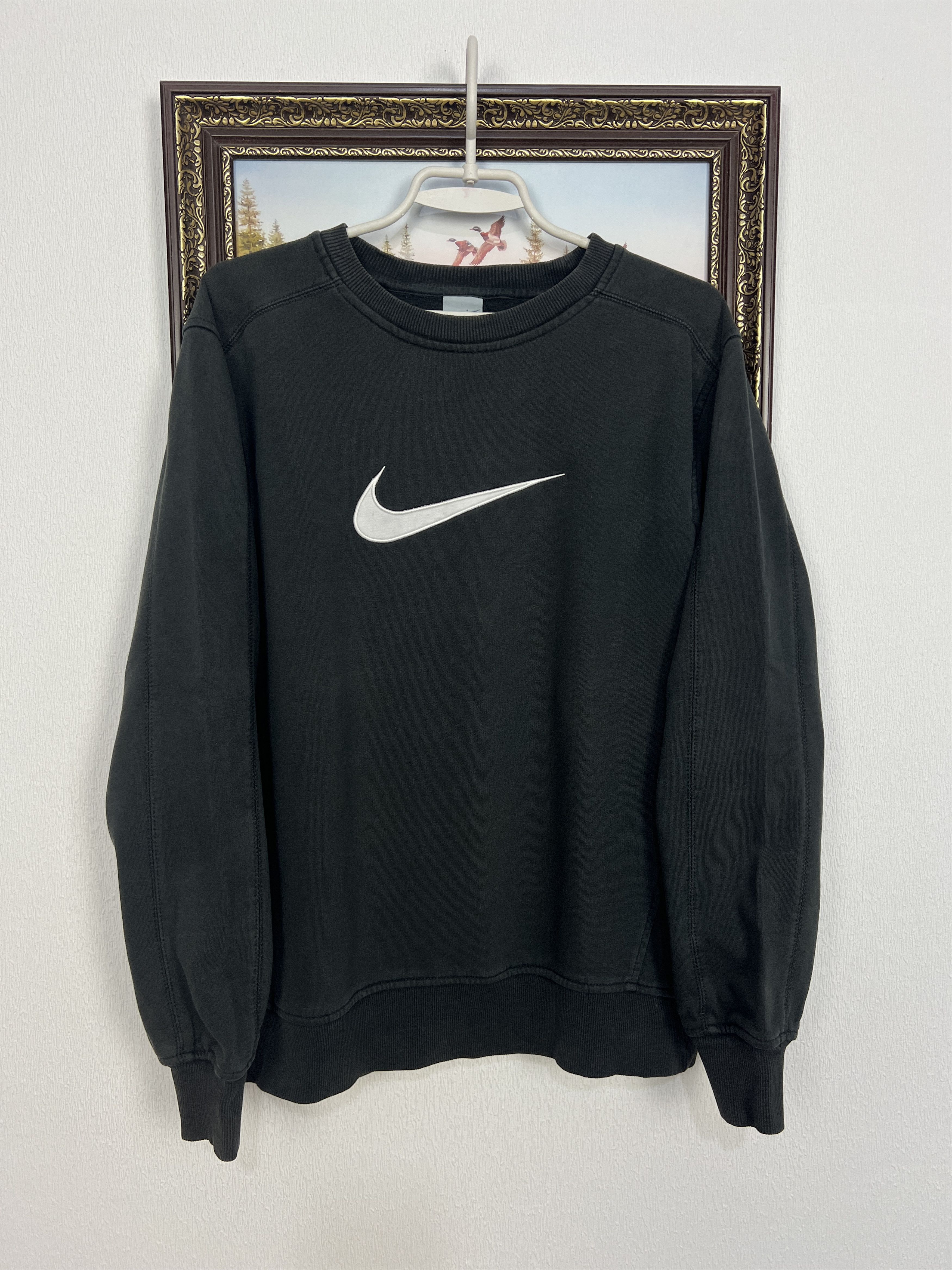Nike Vintage 2000's Big Swoosh Center Logo Sweatshirt Crewneck Size US M / EU 48-50 / 2 - 1 Thumbnail