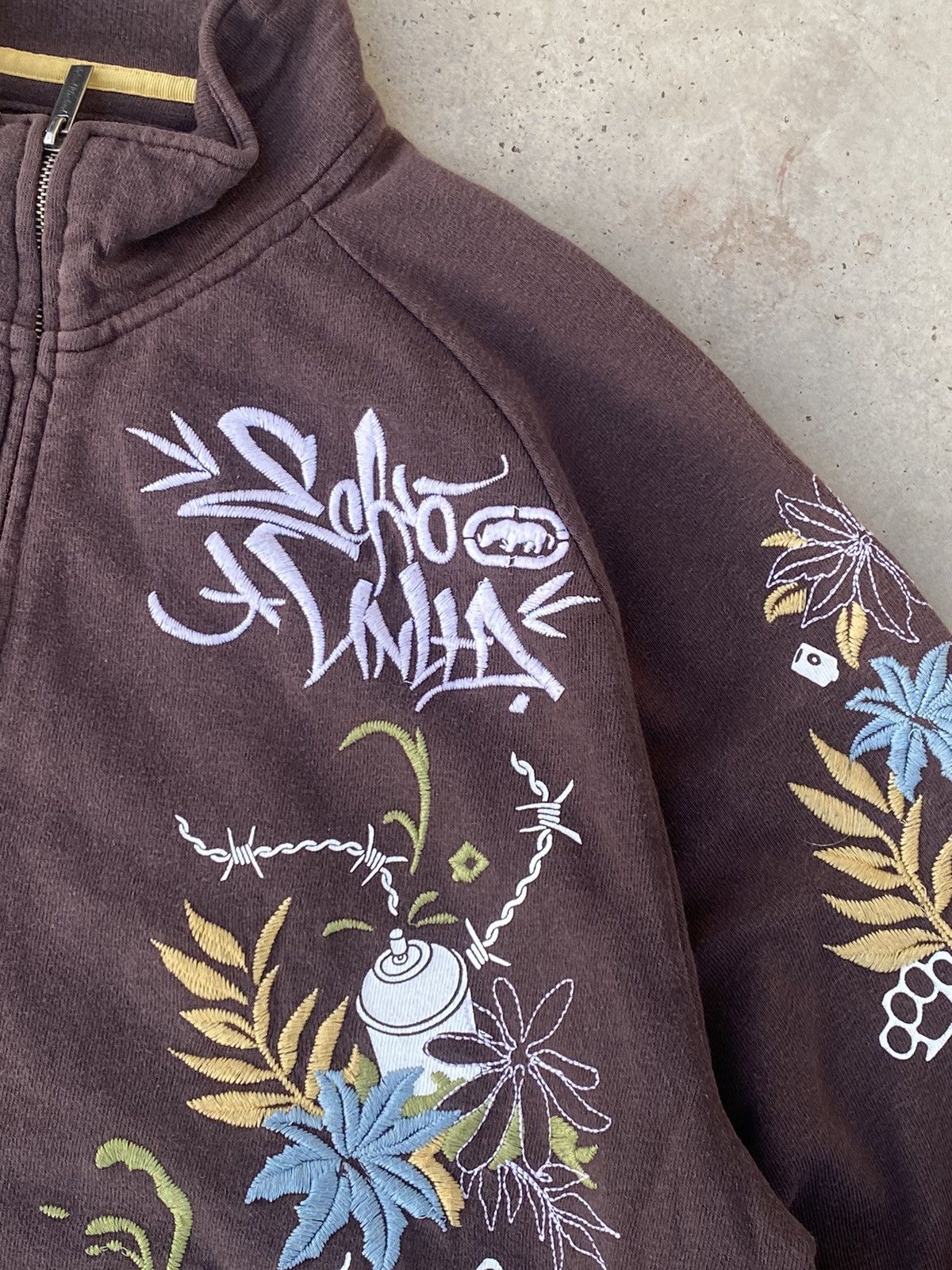 Ecko Unltd. × JNCO × Vintage Vintage Y2K Ecko Unltd. Embroidered Zip Up Sweater Size US XL / EU 56 / 4 - 6 Thumbnail