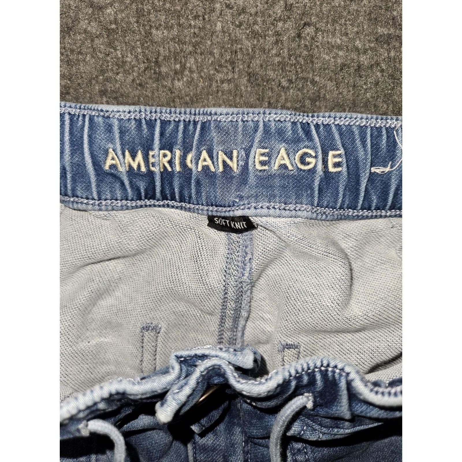 American Eagle Outfitters American Eagle Outfitters Jeans Womens 4 Blue Soft Knit Mid Rise Jogger Tapered Size 27" / US 4 / IT 40 - 2 Thumbnail