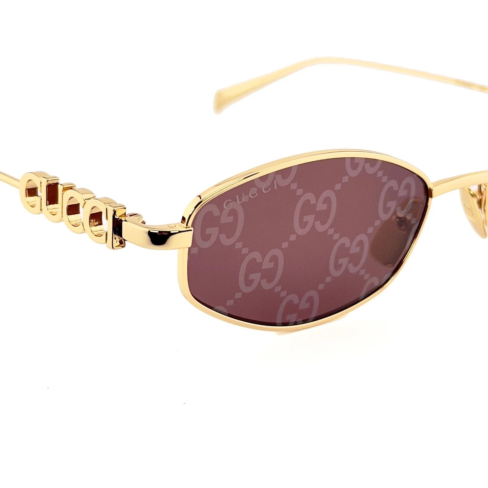 Gucci GUCCI 1802 Gg1802S Gold Red GUCCISSIMA Mirror Oval Narrow Size ONE SIZE - 8 Thumbnail