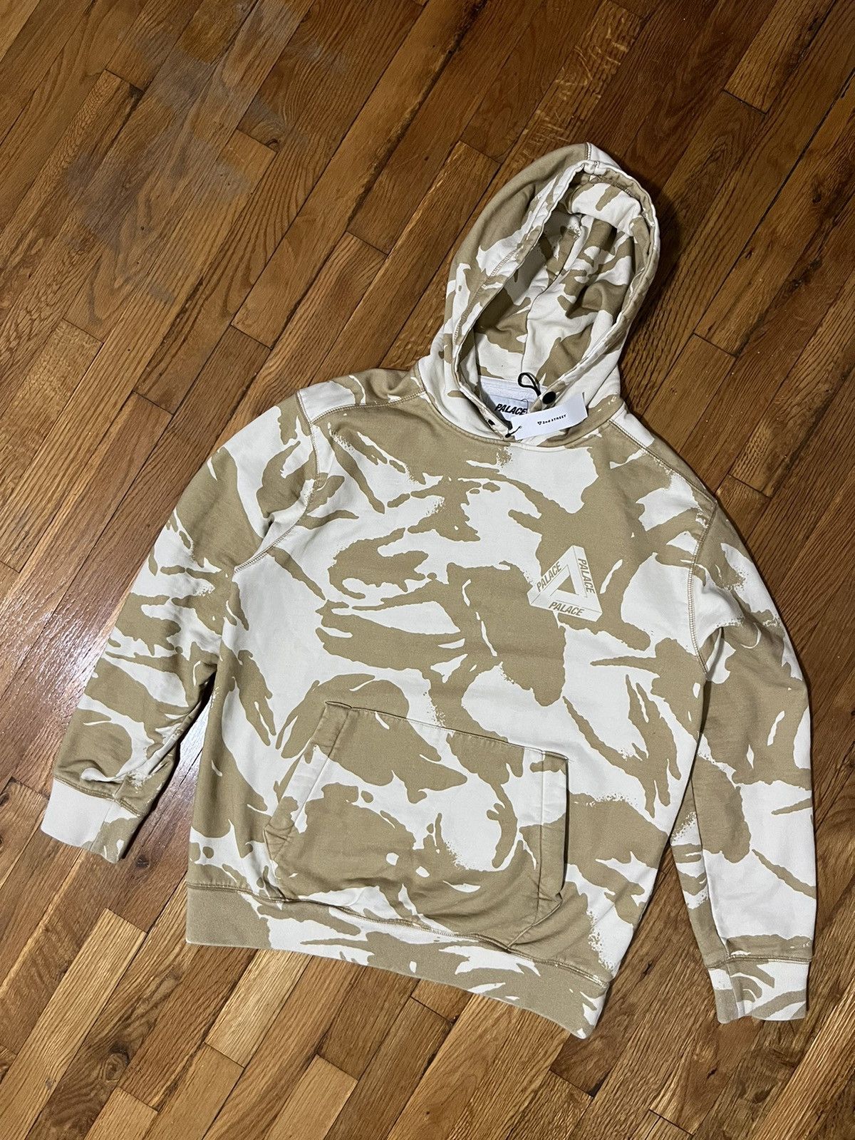 Other Palace Streetwear Palace Pealed Hood Desert Men s hoodie ss20 beige khaki Grailed