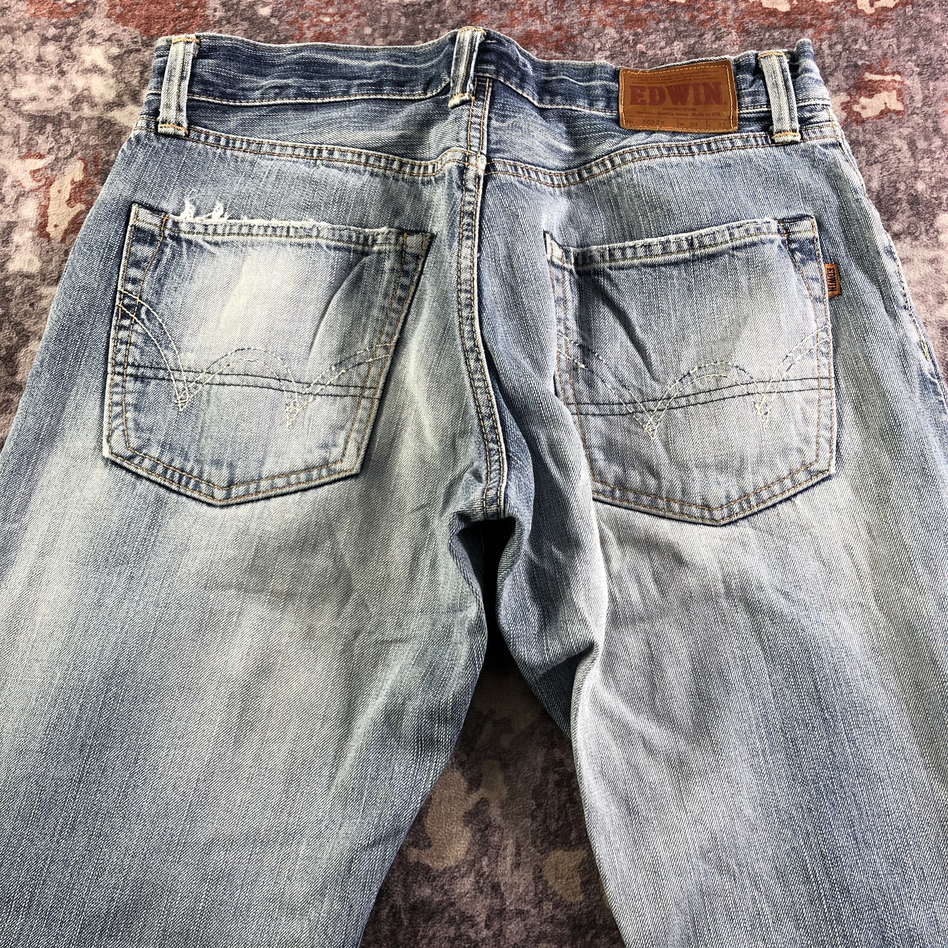 Edwin Vintage Light Wash Edwin 505 Selvedge Jeans-JM3575 Size US 33 - 5 Thumbnail