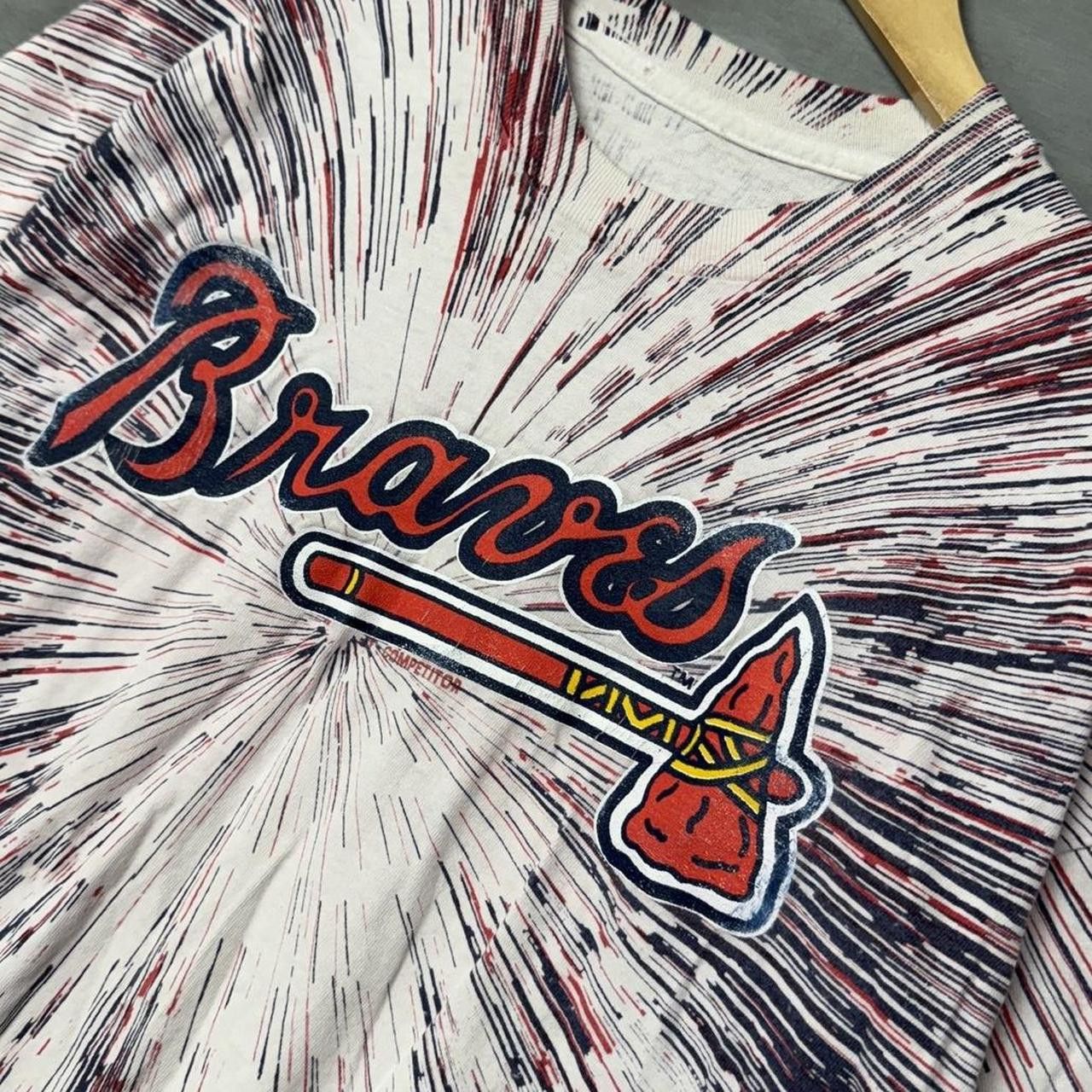 Vintage RARE Vintage Atlanta Braves Explosion MLB Shirt Large Size US L / EU 52-54 / 3 - 2 Thumbnail