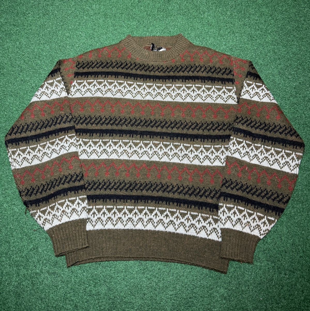 Vintage Vintage Campus Wintuck 70s Nordic Fair Isle Knit Sweater Size S / US 4 / IT 40 - 1 Thumbnail