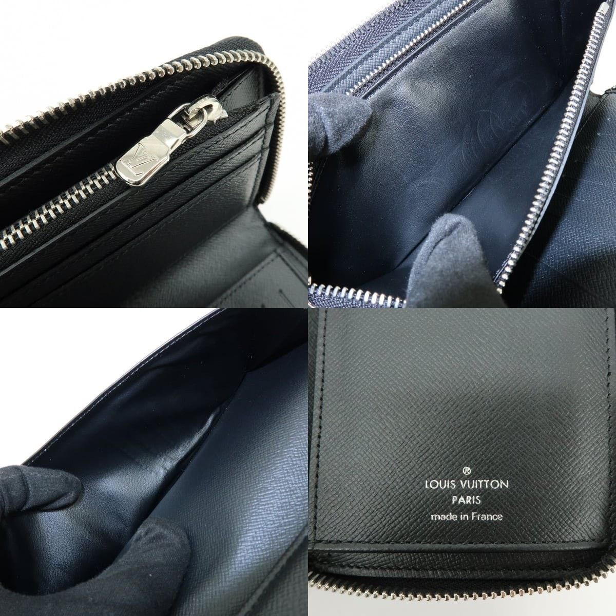 Louis Vuitton Louis Vuitton Taiga Vertical Round Zippy Wallet Black Size ONE SIZE - 7 Thumbnail