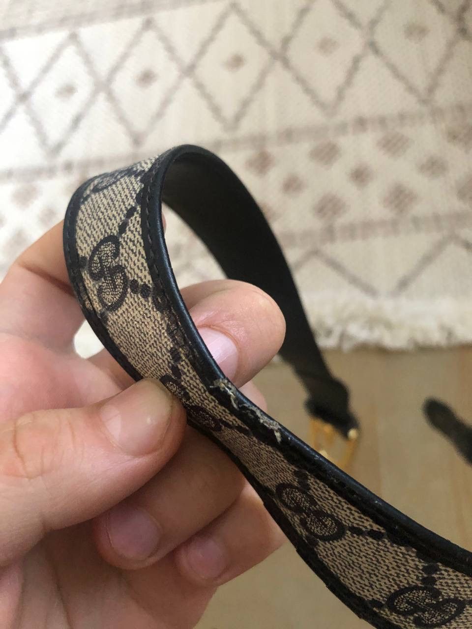 Designer × Gucci × Vintage VINTAGE 80-90s GUCCI MONOGRAM BELT Size ONE SIZE - 5 Thumbnail