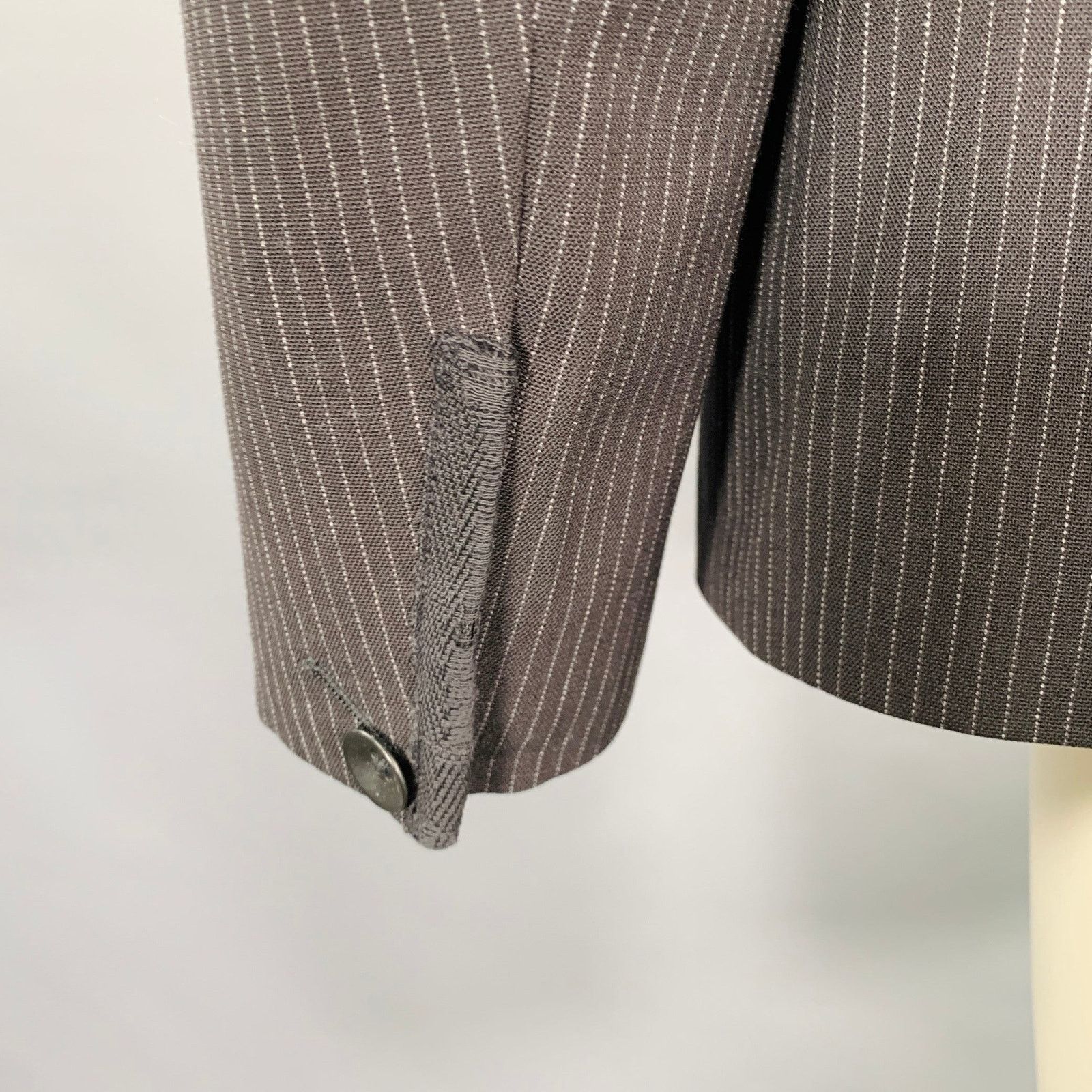 Rag & Bone Size 40 Black Grey Pinstripe Wool Single Breasted Sport Coat Size 40R - 5 Thumbnail