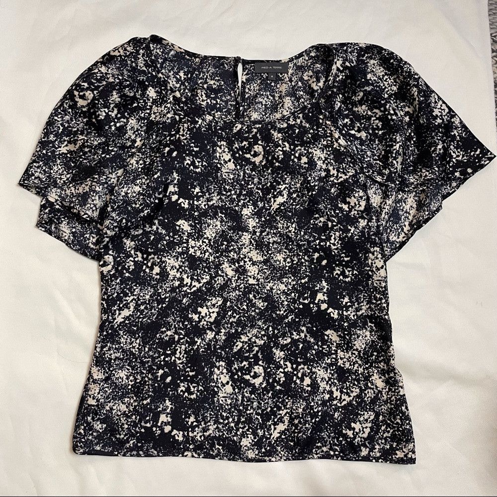 Other PIED A TERRE Cape Sleeve Top 100% Silk Size 8 Size M / US 6-8 / IT 42-44 - 5 Thumbnail