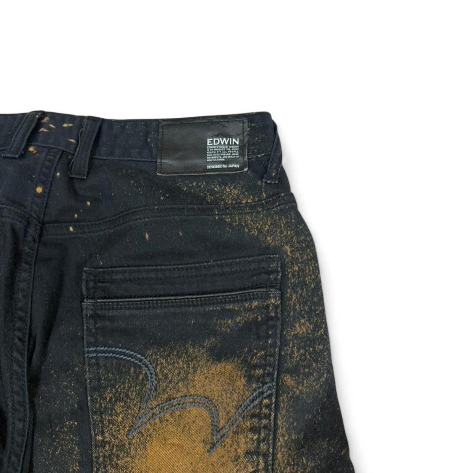 Edwin Edwin black and orange bleached jeans Size US 29 - 5 Thumbnail
