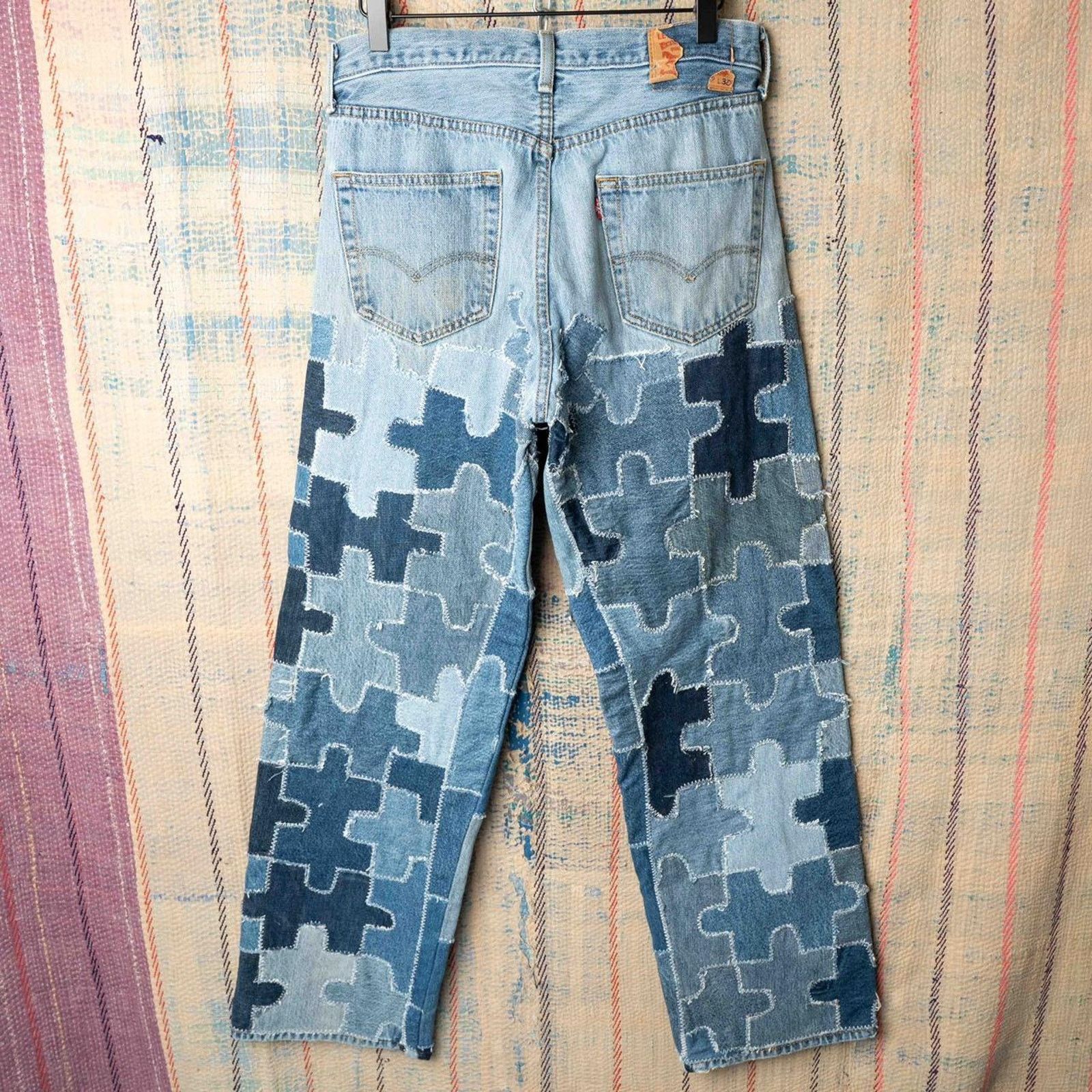 Levi's Custom levis patchwork jeans 32 x 30 Size US 32 / EU 48 - 2 Thumbnail