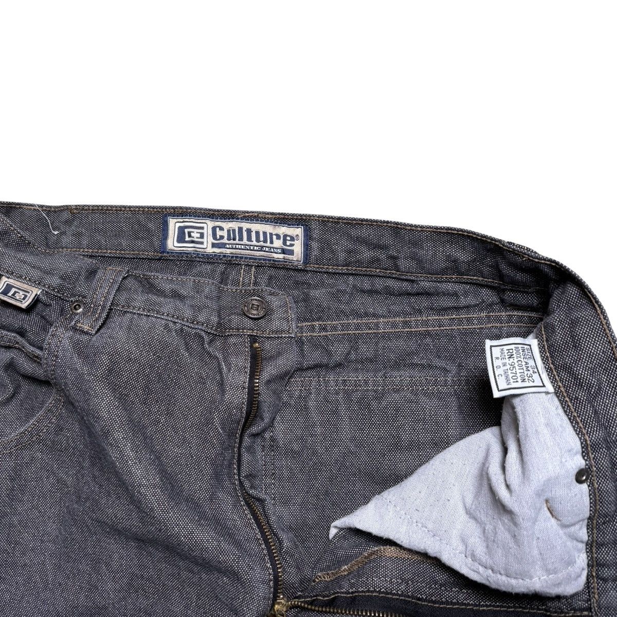 Other Vintage Culture Y2K Gray Denim Jeans Wide Leg Skater 34X32 Size US 34 / EU 50 - 4 Thumbnail