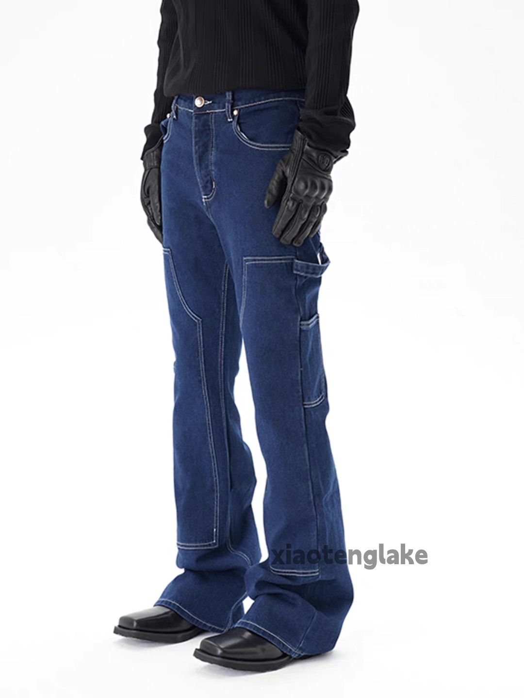 Jean zx Balenciaga alyx style punk grunge bootcut cargo jeans Size US 32 / EU 48 - 3 Thumbnail