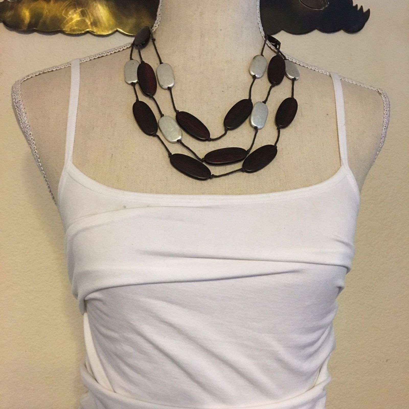 Vintage Vintage multi layer acrylic bead necklace Size ONE SIZE - 3 Thumbnail