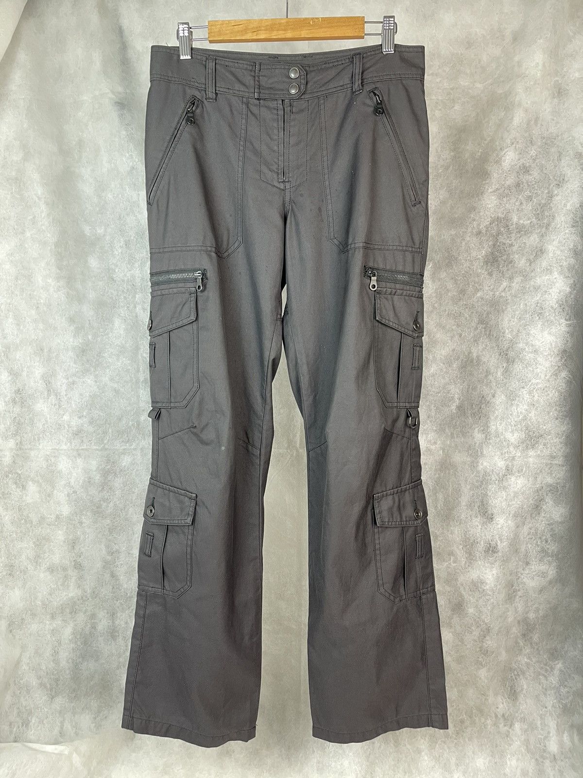 image of Archival Clothing x Schlussel Moto Cargo Pants in Black, Men's (Size 32)