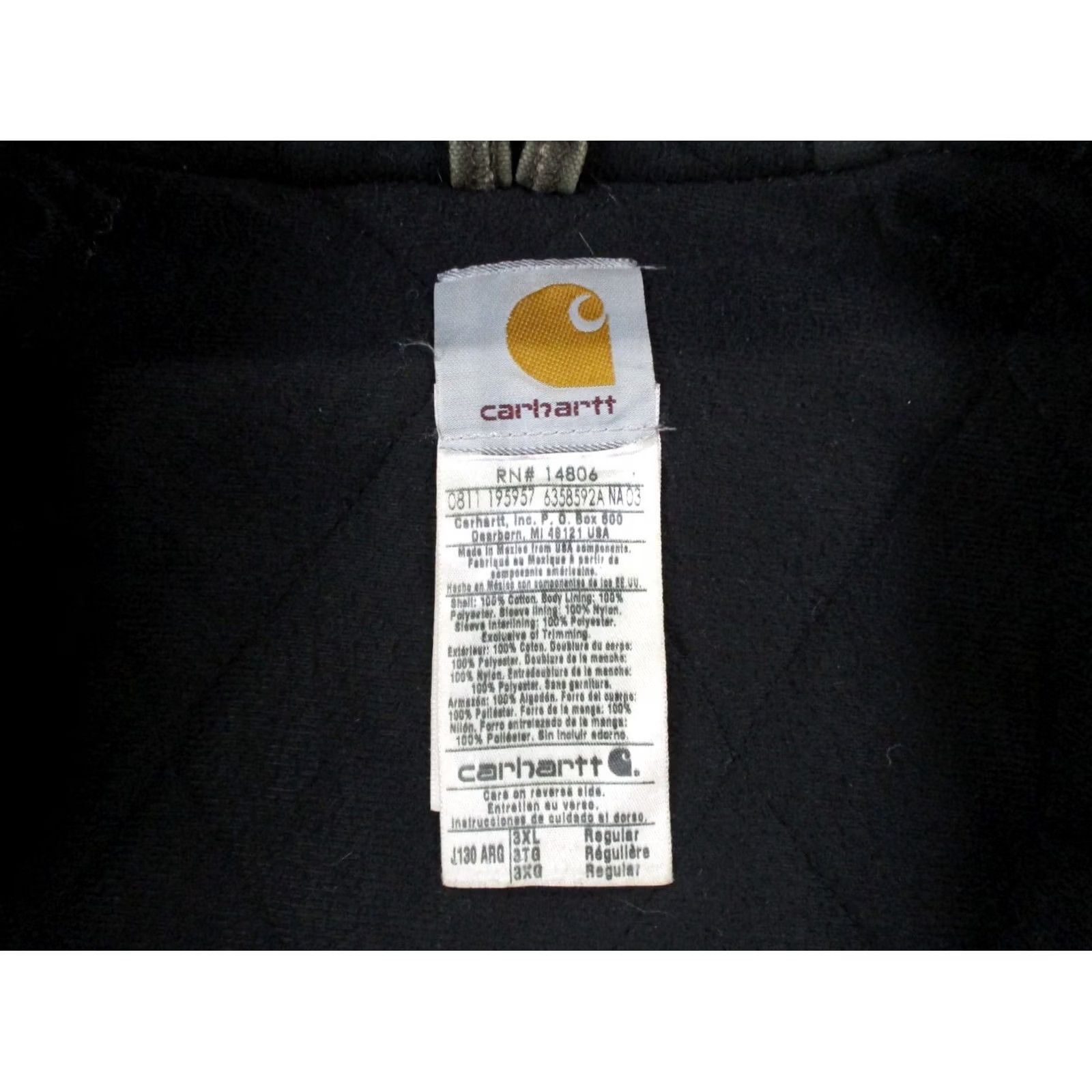 Carhartt Carhartt Jacket Men 3XL Army Green Chore Coat Hooded Heavy Vintage Work J130 ARG Set Size US XXL / EU 58 / 5 - 7 Thumbnail