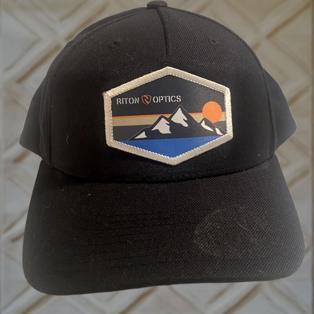 Vintage Riton Optics Mountain Patch Black Snapback Hat Mens Adjustable Hat Black Snapback Logo American Wool Acrylic Summer Spring Fall Size ONE SIZE - 1 Thumbnail