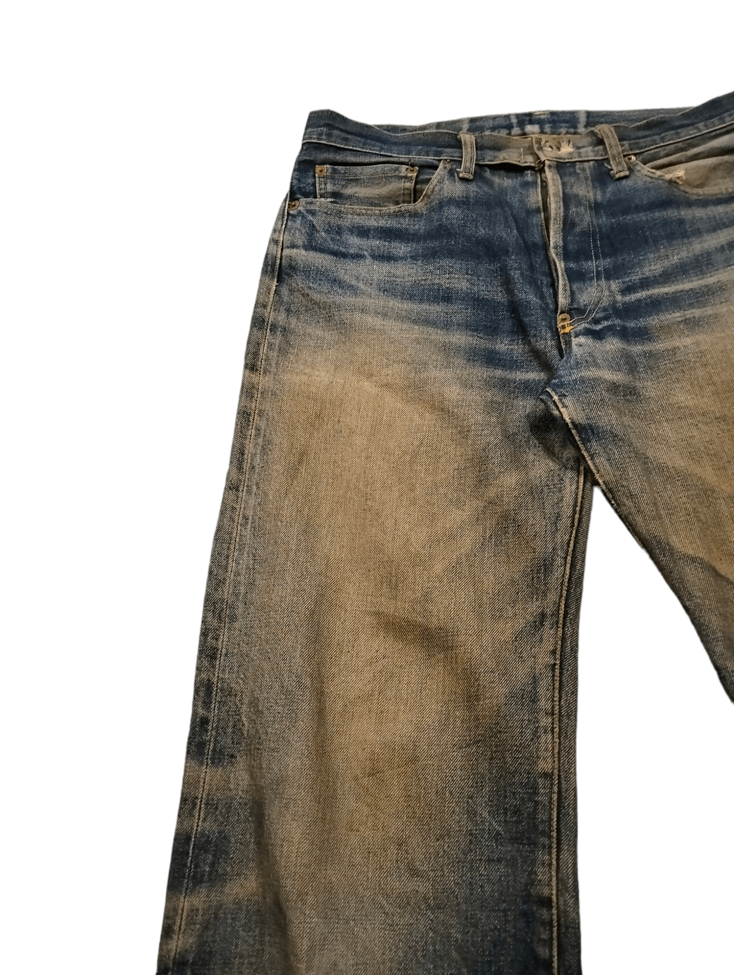 Japanese Brand Vintage Acoustic Salvage Distressed Denim Pants Size US 33 - 7 Thumbnail