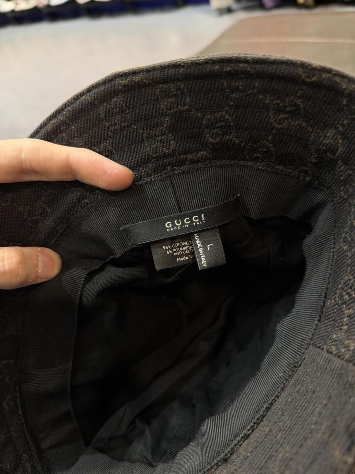 Gucci Authentic Gucci Bucket Hat Vintage Black Canvas Size L Size ONE SIZE - 10 Thumbnail