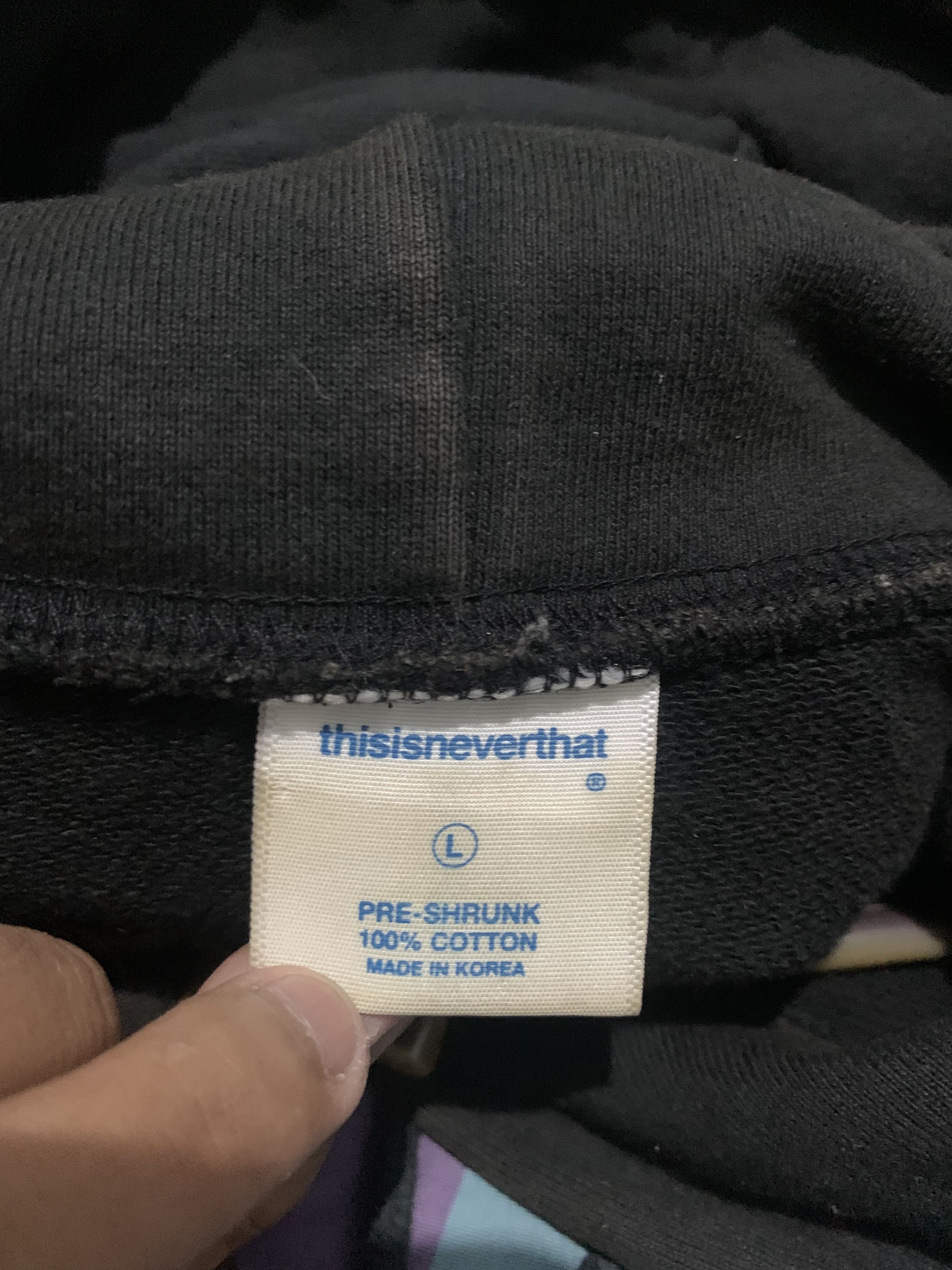 thisisneverthat VINTAGE THISISNEVERTHAT HOODIE TONAL BLACK Size US L / EU 52-54 / 3 - 5 Thumbnail