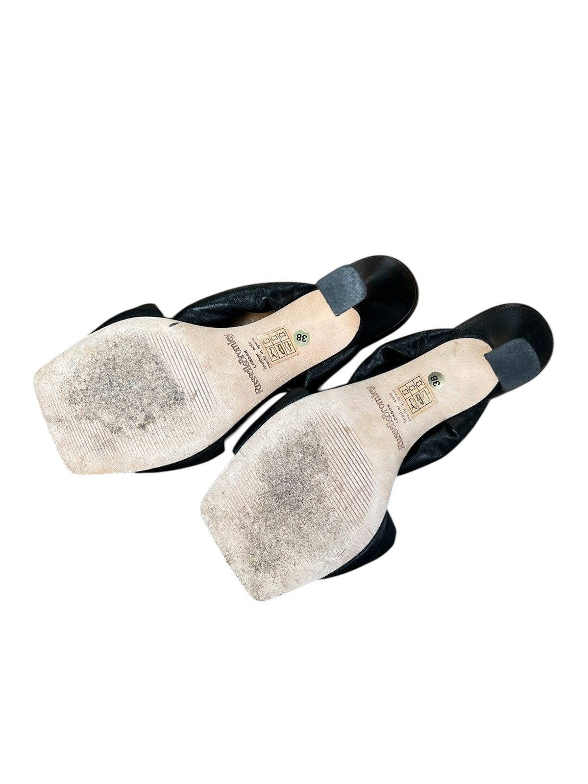 Russell & Bromley Russell & Bromley Black Leather Knotted Padded Mules Heels Size US 8 / IT 38 - 5 Thumbnail
