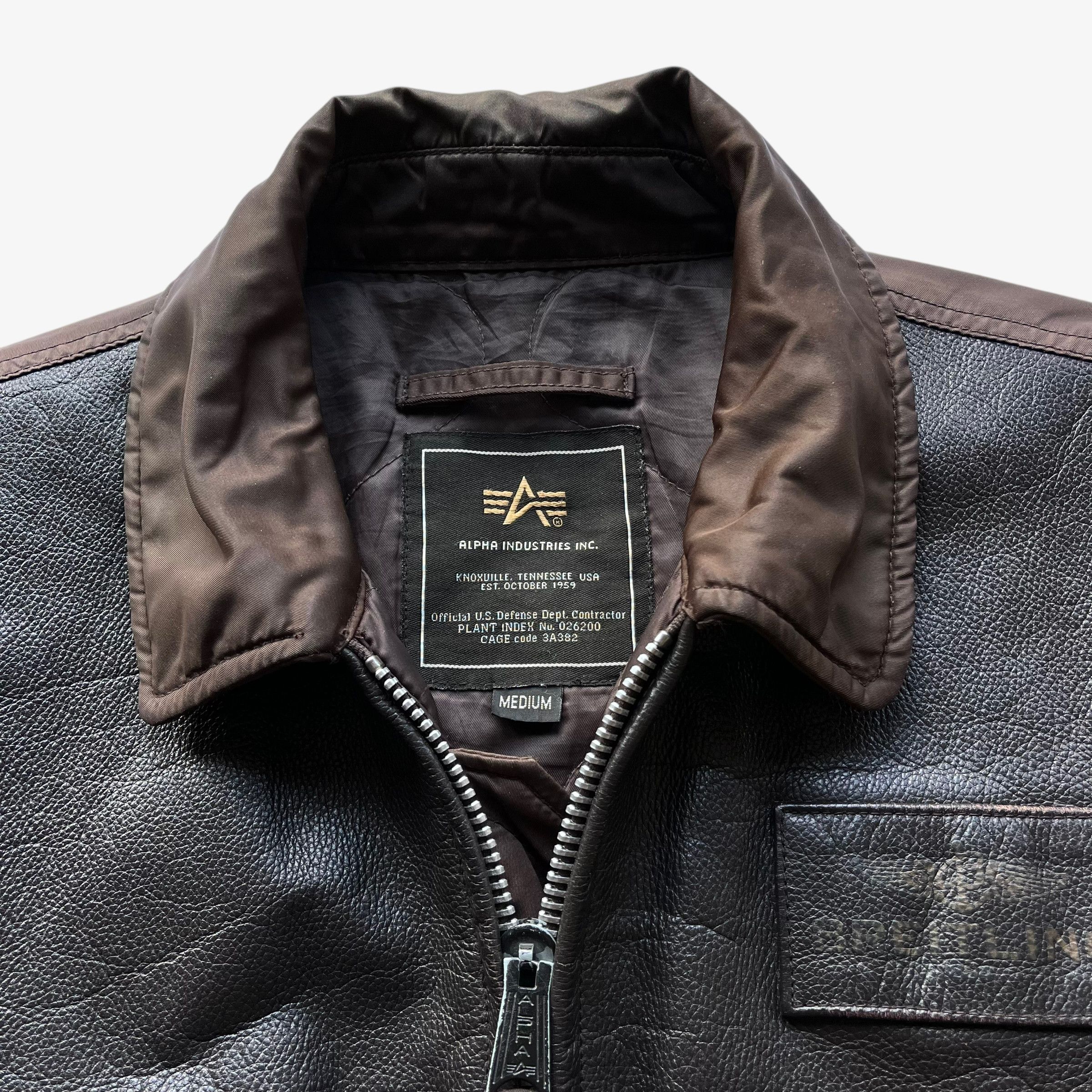 Alpha Industries Vintage Alpha Industries Breitling Leather Bomber Jacket Size US M / EU 48-50 / 2 - 3 Thumbnail