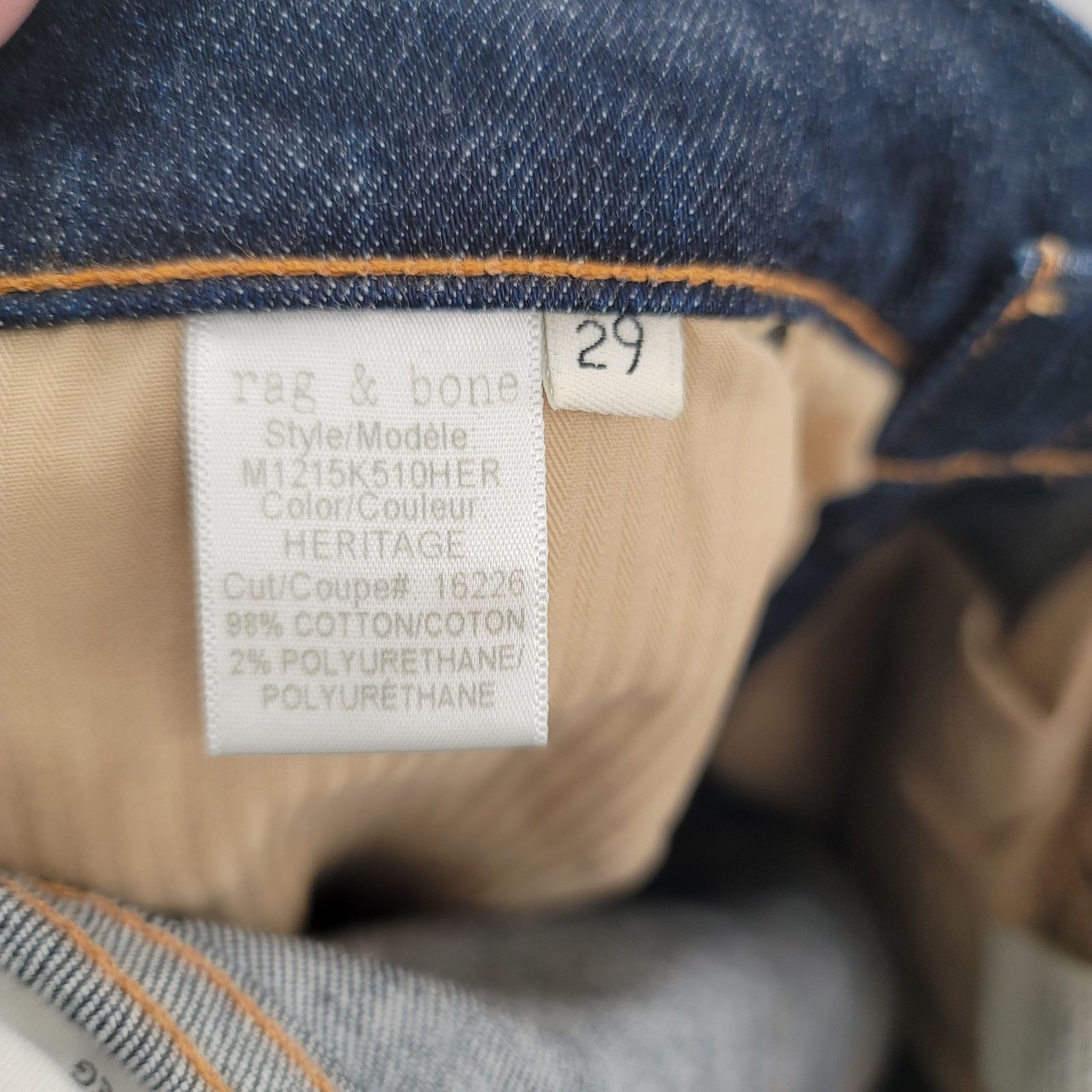 Rag & Bone rag & bone FIT 3 Slim Straight Leg Jeans Size 29 Button Fly Size US 29 - 4 Thumbnail