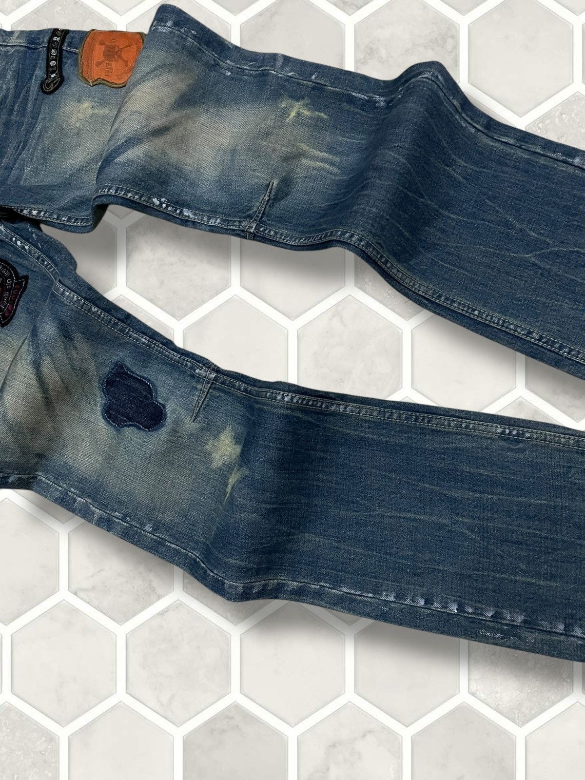 Hysteric Glamour Vintage Authentic Designer Bullet Noise Patchwork Denim Size US 30 / EU 46 - 6 Thumbnail
