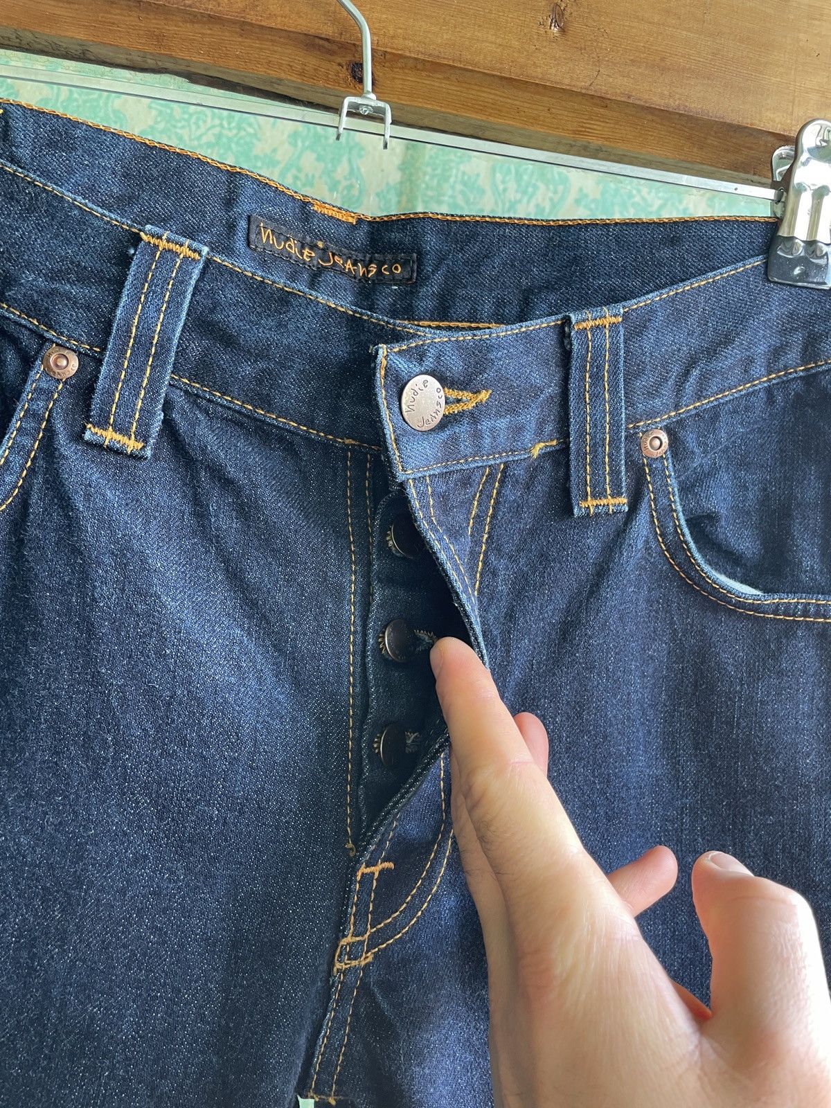 Nudie Jeans Nudie Jeans Grim Tim Dry Ring Men’s Pants Trousers 34x32 Size US 34 / EU 50 - 5 Thumbnail