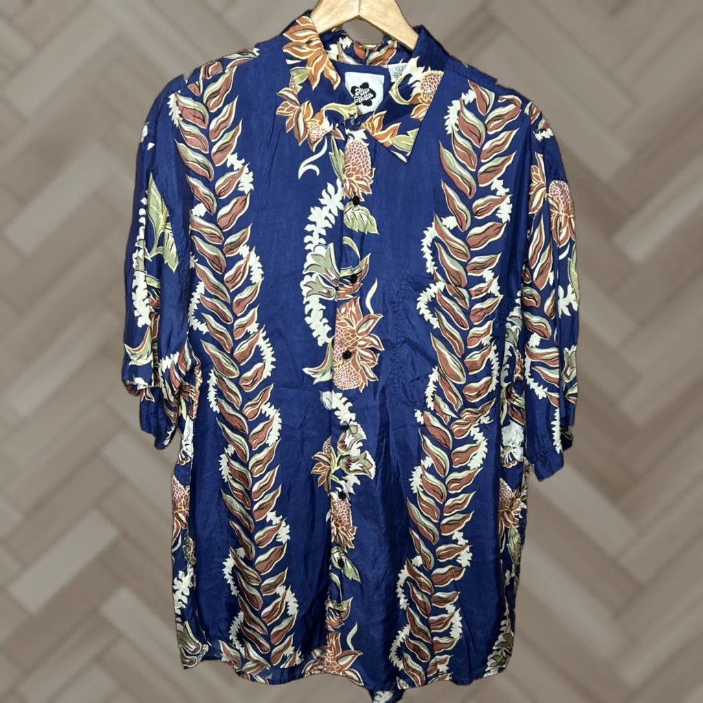 Hilo Hattie Vtg Hilo Hattie Shirt Adult Large Blue Silk Floral Hawaiian Button Casual Mens Size US L / EU 52-54 / 3 - 1 Thumbnail