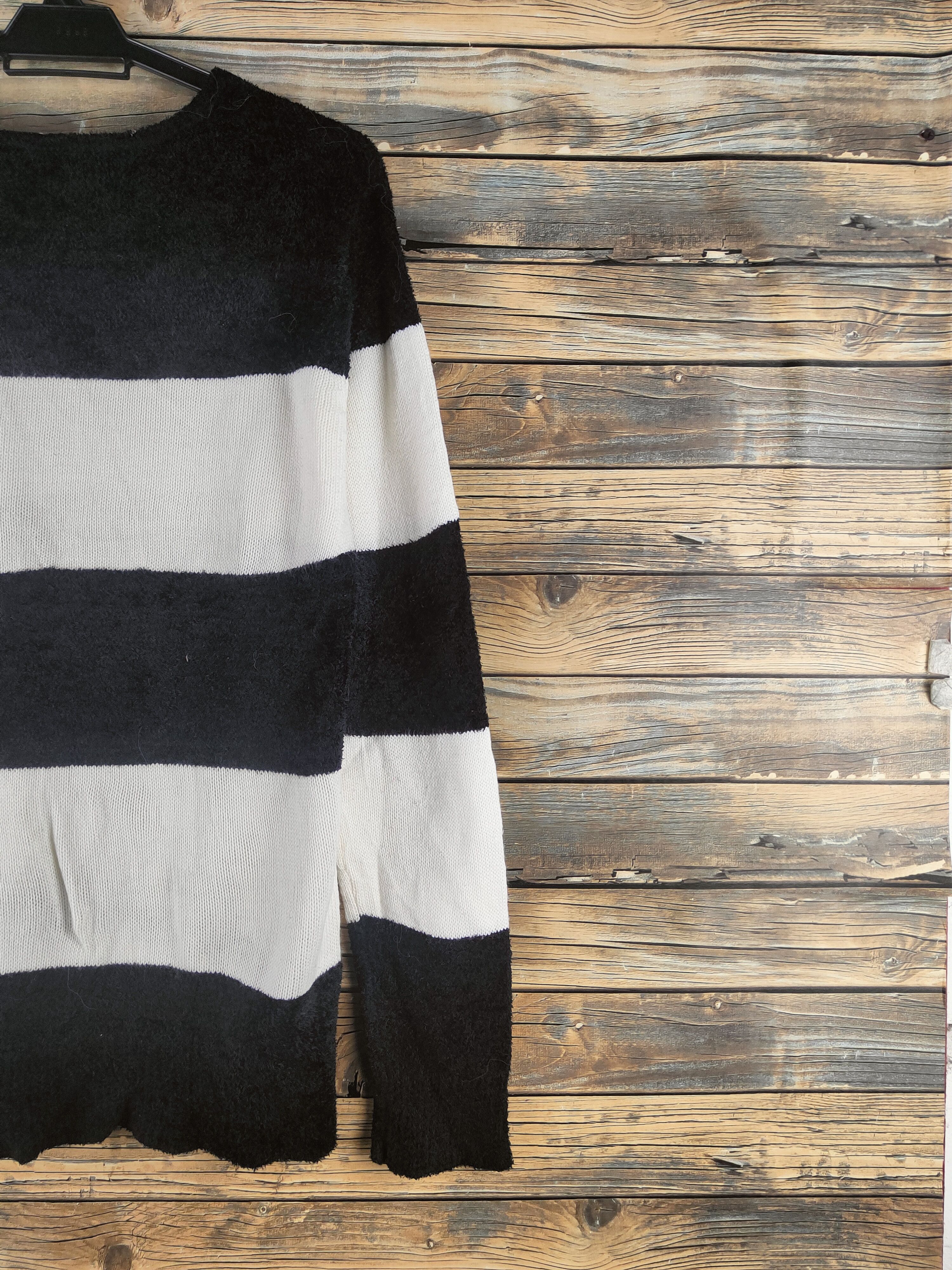 Japanese Brand DL Growth by Grail Black White Knitwear Sweatshirts #46-976 Size US M / EU 48-50 / 2 - 9 Thumbnail