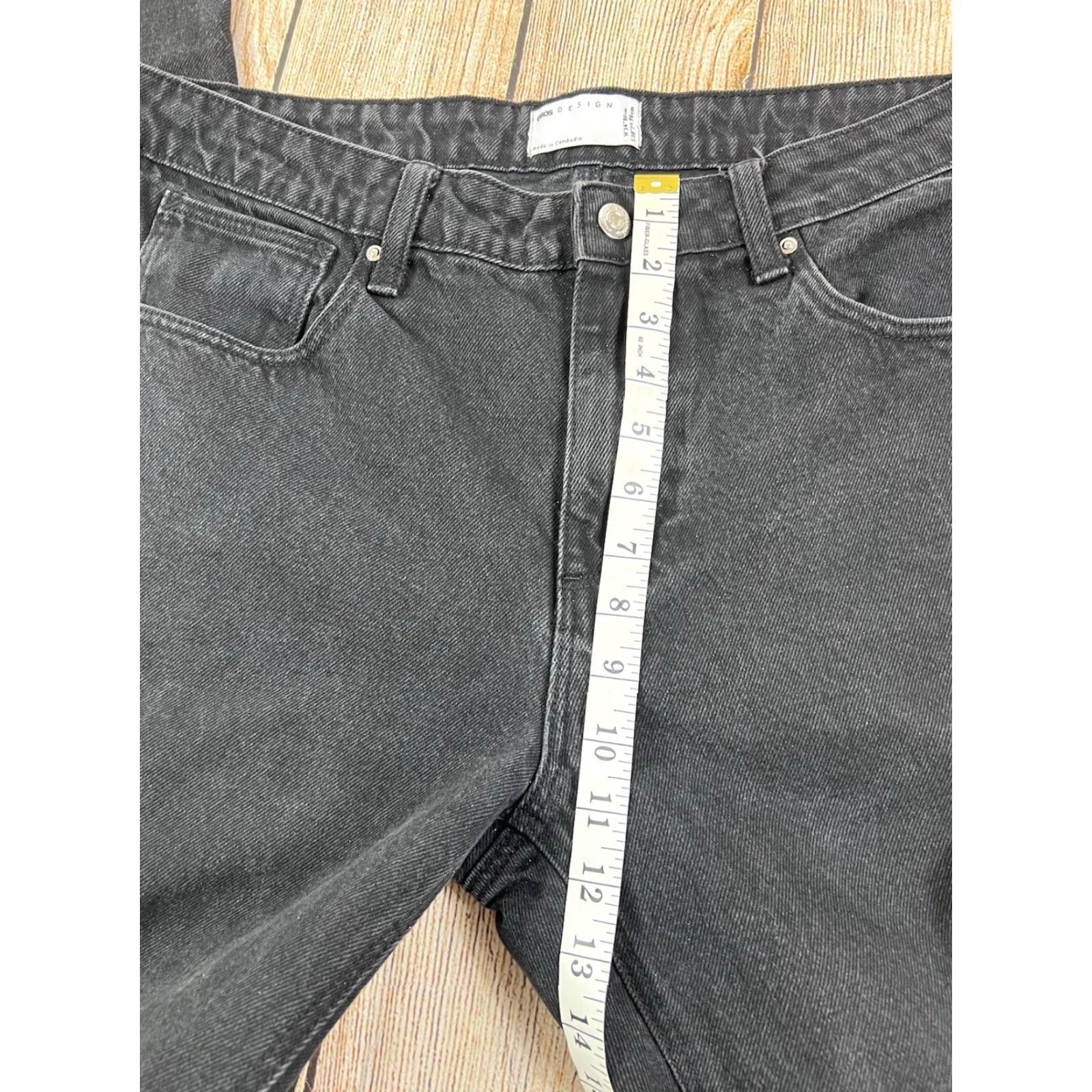Asos Mens Asos Design Black Denim Jeans 34 Regular Waist 34 Inseam 32.5 Straight Jeans Men Black 34 Inseam 32.5 (Pre owned) Size US 34 / EU 50 - 5 Thumbnail