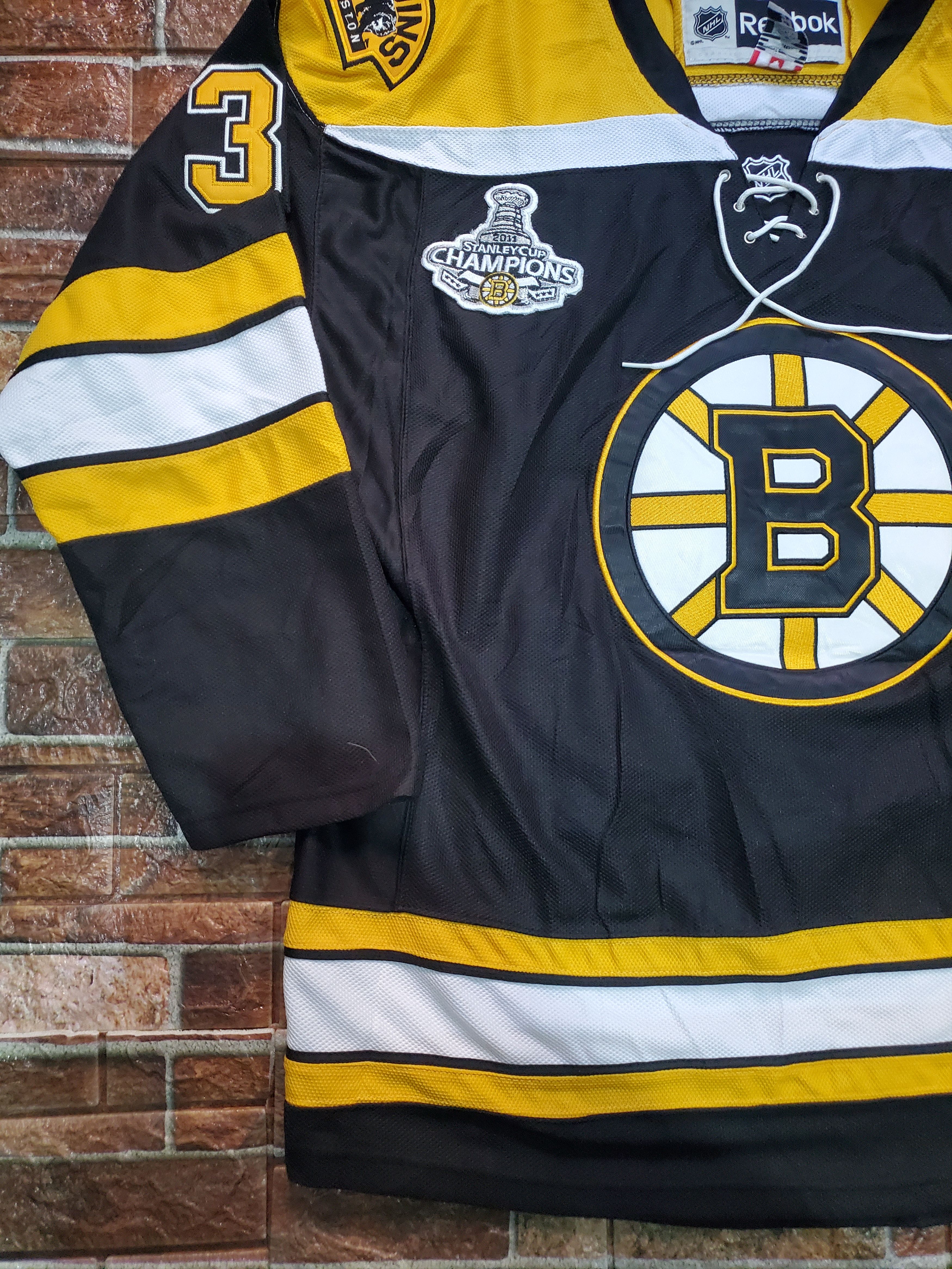 NHL Vintage Boston Bruins THOMAS #30 Jersey Reebok Shirt Size US XL / EU 56 / 4 - 3 Thumbnail