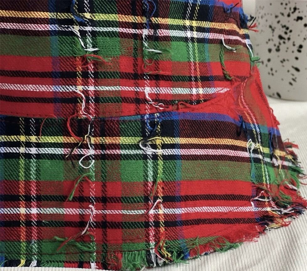 Japanese Brand Outdoor retro tartan plaid check distressed raw bucket hat Size ONE SIZE - 5 Thumbnail