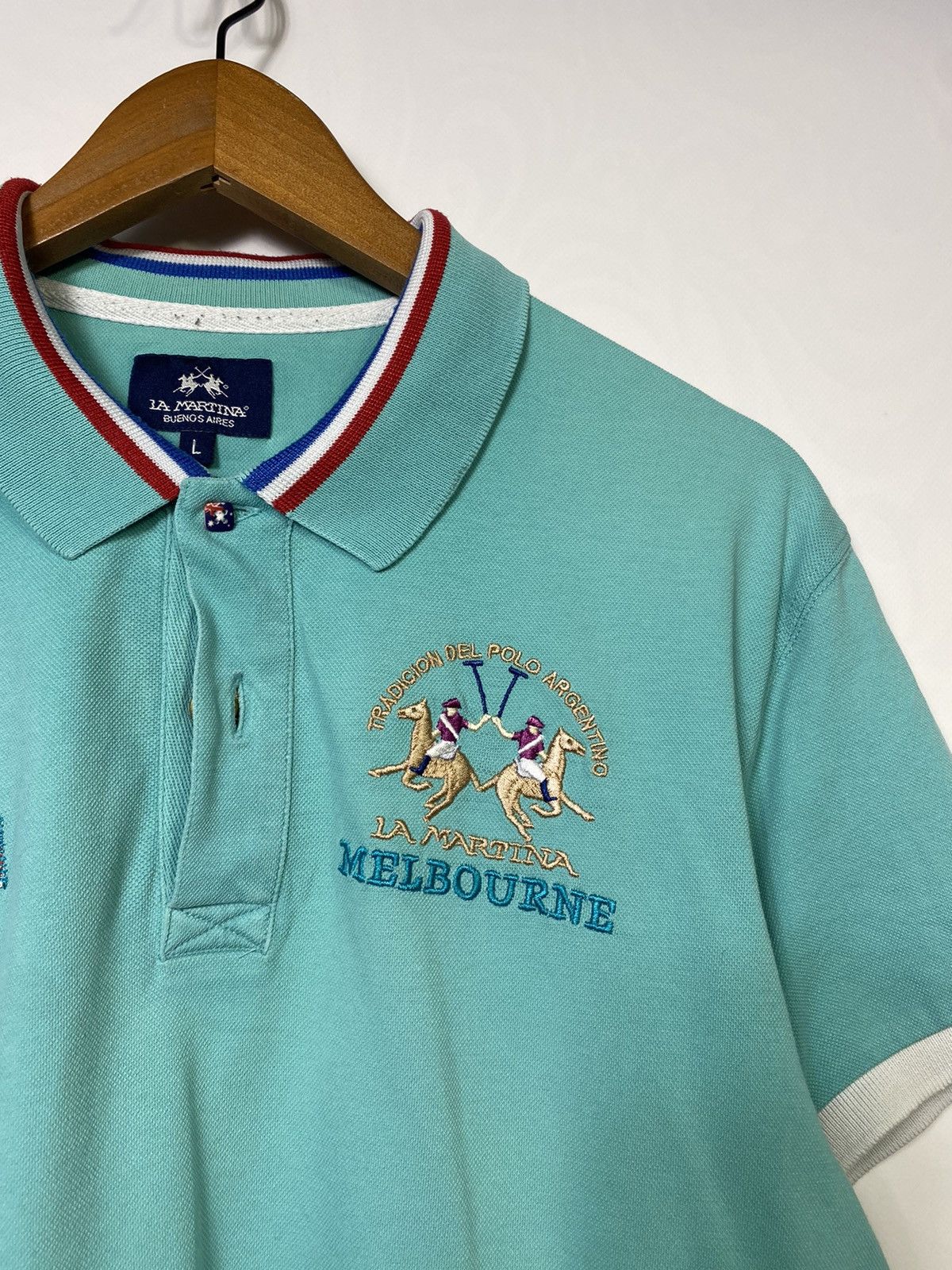 La Martina × Vintage Rare LA MARTINA Chief Keef Style Mens Polo T-shirt Size US L / EU 52-54 / 3 - 7 Thumbnail