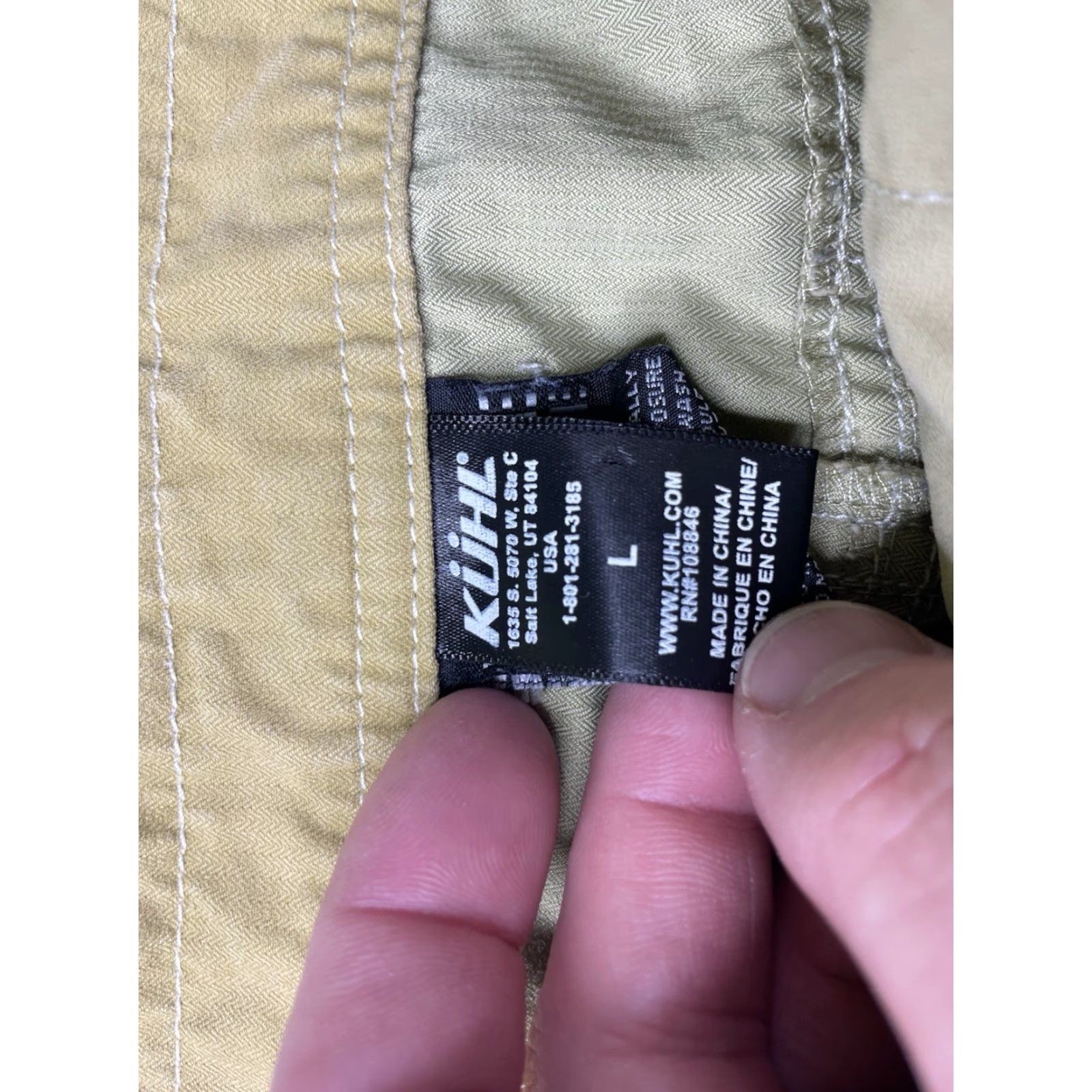 Vintage Kuhl Khaki Vintage Patina Dye Hiking Cargo Outdoors Shorts 12” Mens Size Large Size US 33 - 3 Thumbnail