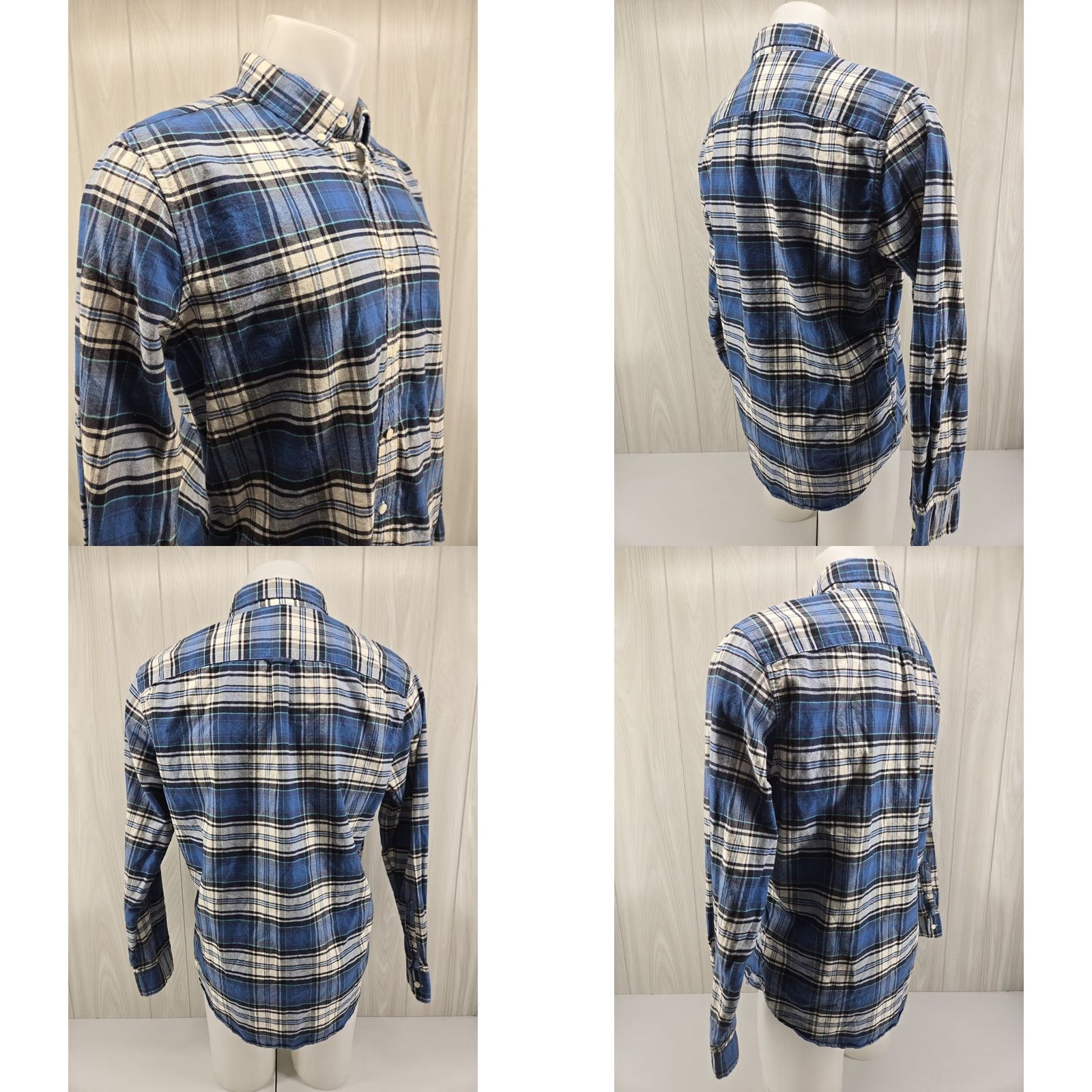 American Eagle Outfitters VINTAGE American Eagle Shirt Mens Large Blue Plaid Long Sleeve Button-Up Seriously Soft Size US L / EU 52-54 / 3 - 8 Thumbnail