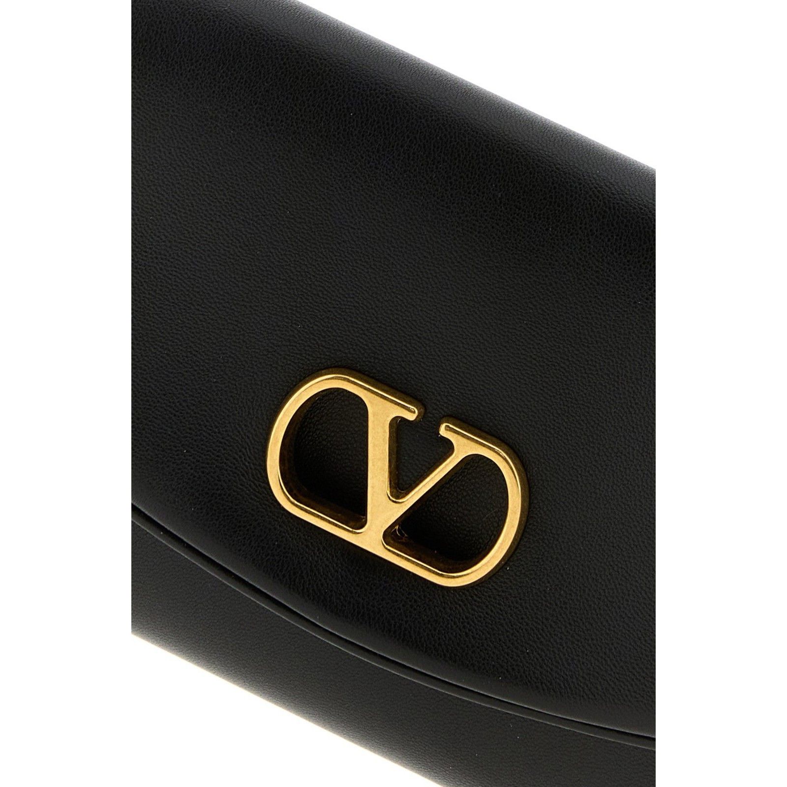 Valentino VALENTINO GARAVANI DeVain Black Leather Shoulder Bag New Size ONE SIZE - 4 Thumbnail