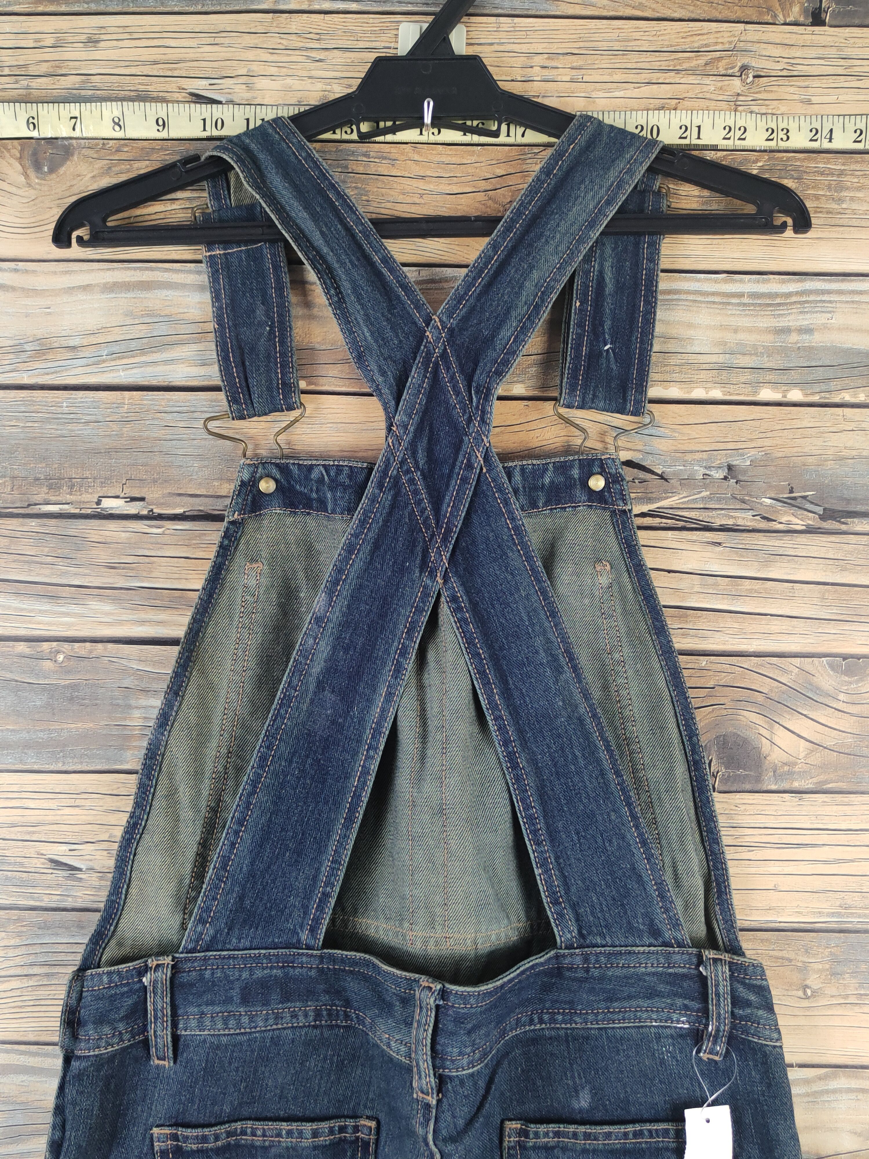 Japanese Brand DL Fazbee Dark Blue Denim Jumpsuits #1086 Size 30" / US 8 / IT 44 - 11 Thumbnail