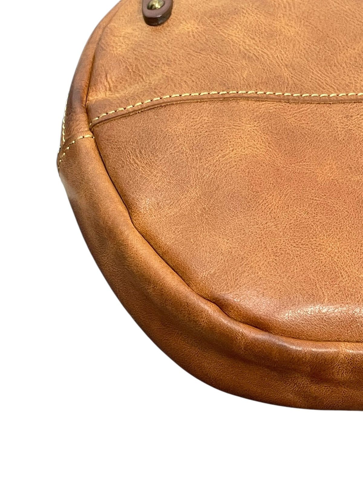 Comme des Garcons × Stussy Full Leather Patina Ain Soph Circle Hand Bag 1🟩2 Size ONE SIZE - 13 Thumbnail