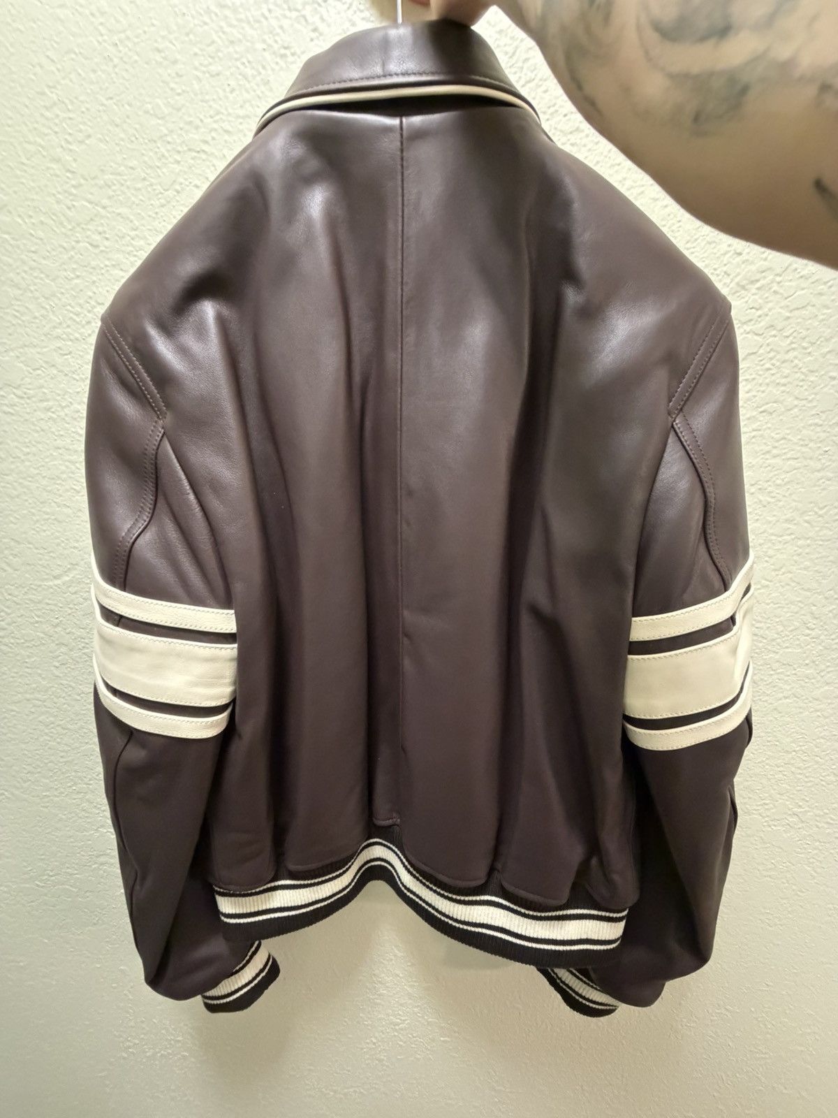 Stussy x Wales Bonner Leather Varsity Jacket