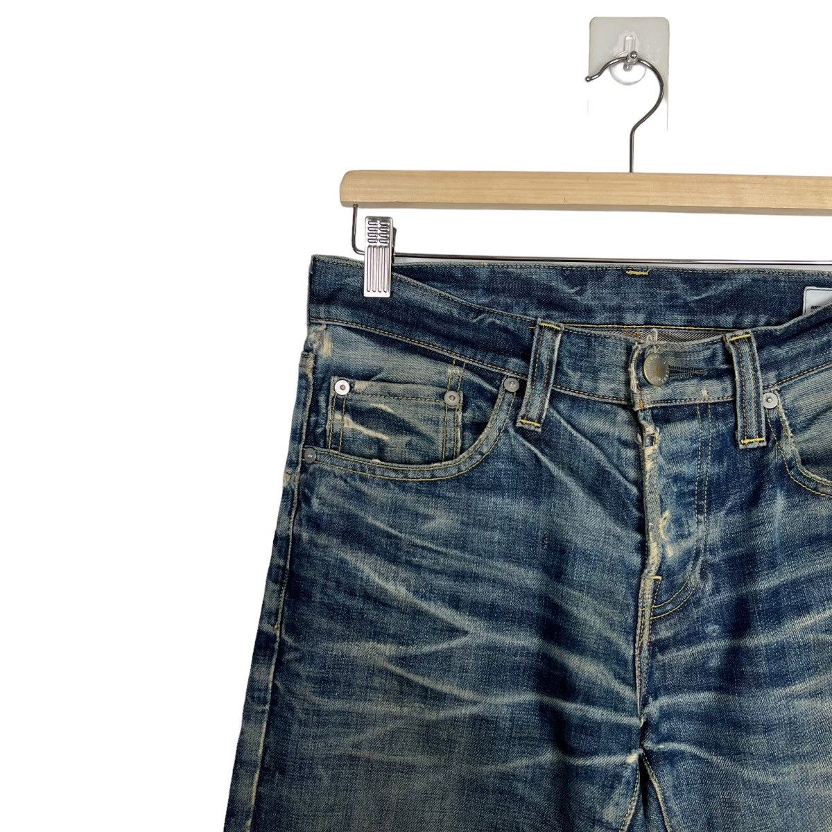 Other 🔥 Red card Blue Work Denim Slim fit jeans Size US 30 / EU 46 - 6 Thumbnail