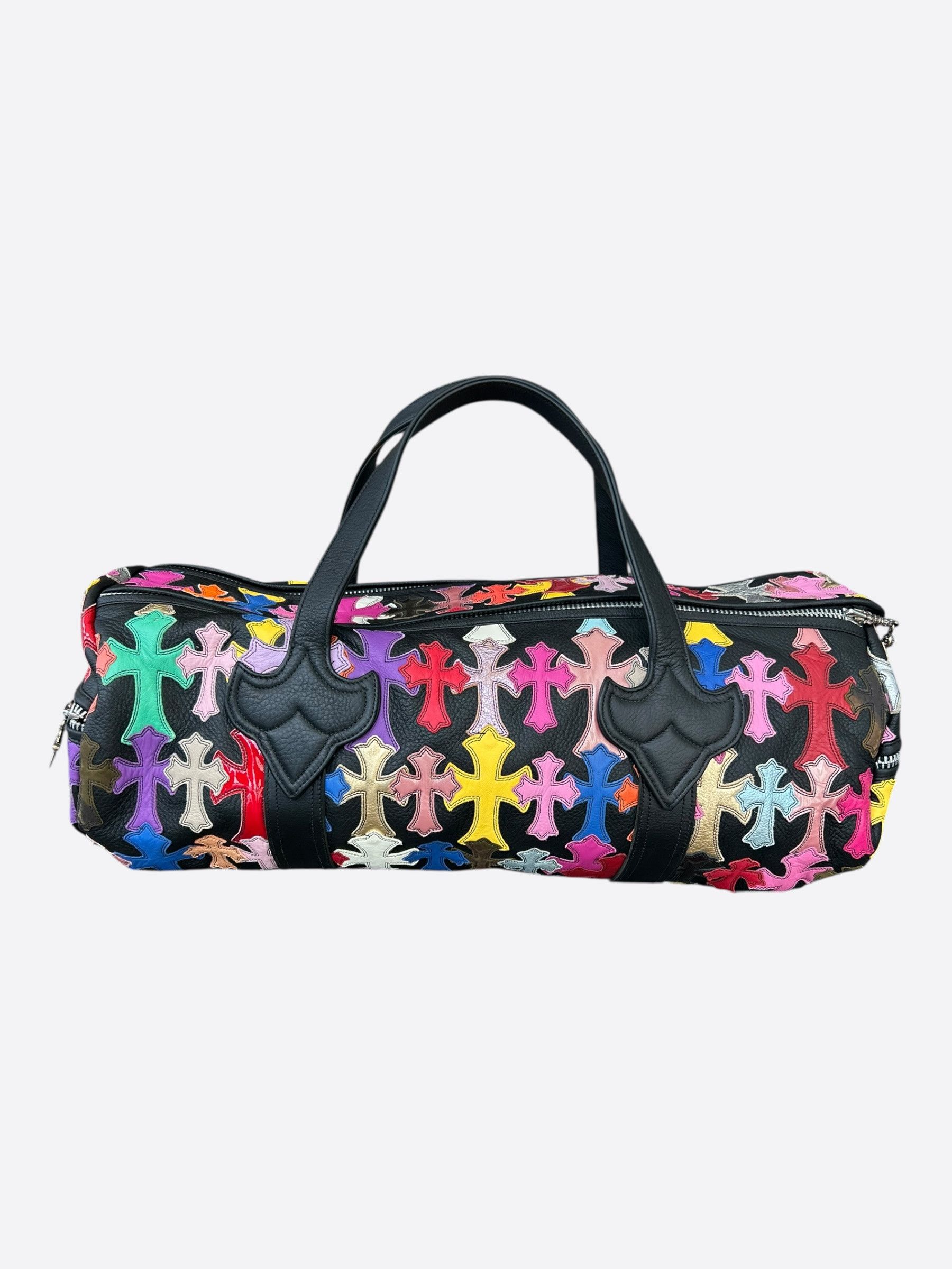 Chrome Hearts Black & Multicolor Leather Cross Patch Duffel Bag Size ONE SIZE - 3 Thumbnail