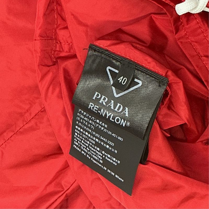 Prada Prada Red Logo Print Hooded Jacket-2506 Size US S / EU 44-46 / 1 - 2 Thumbnail